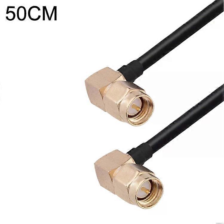 SMA Male Elbow to SMA Male Elbow Adapter Cable-RG174,50cm,