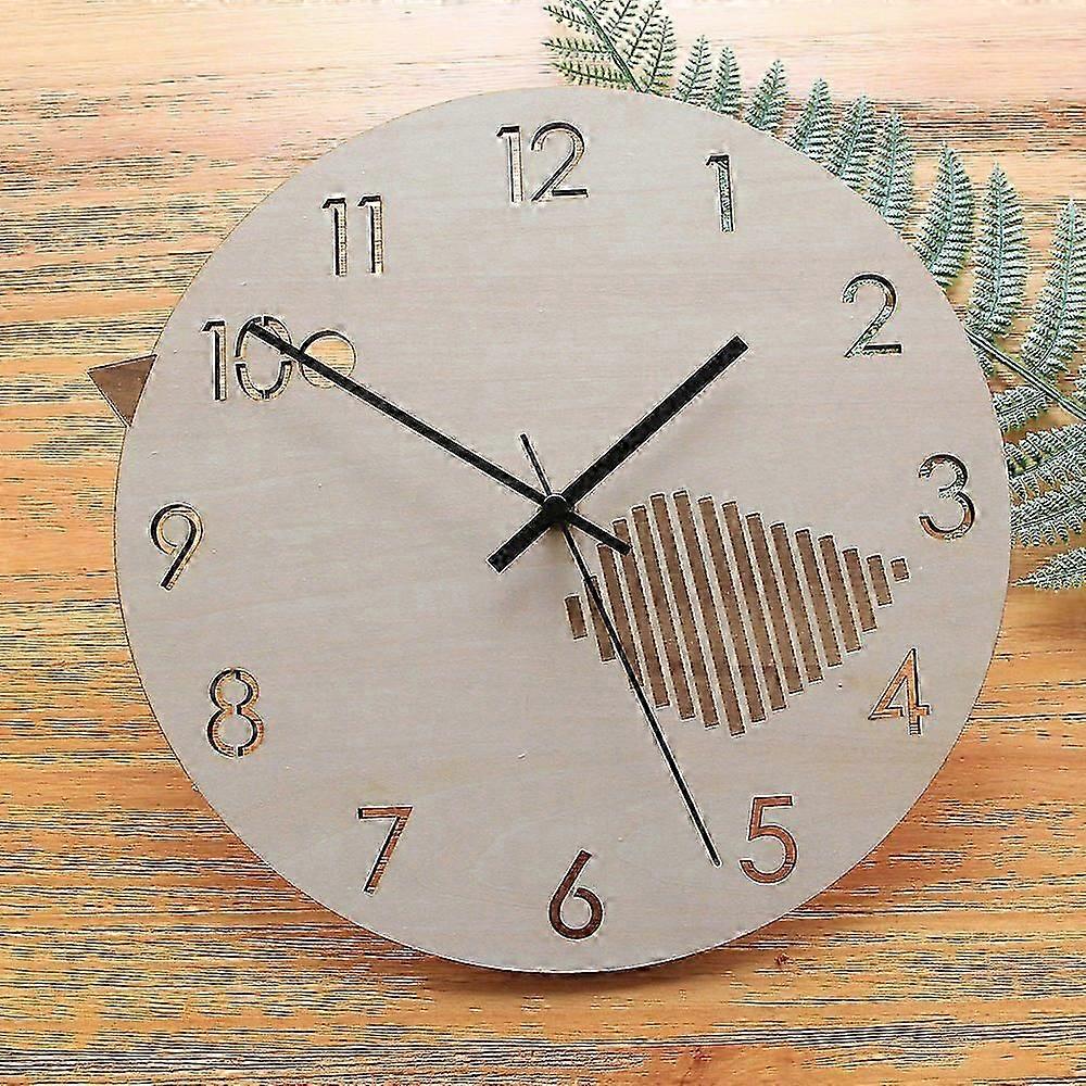 Silent Wood Wall Clock Living Room Wall Decorative Clock