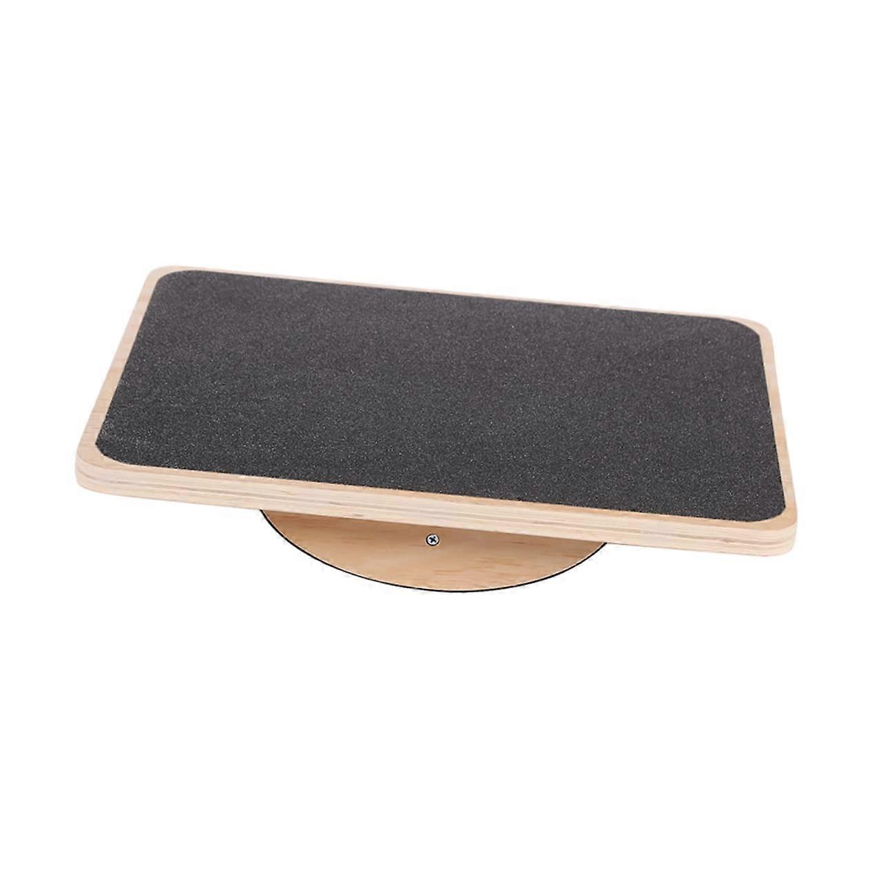 Wooden Balance Board for Home Training - Flutter Slanting Board, Bamboo Abdominal Exercise Plate, Wobble Plank, 30 Inch