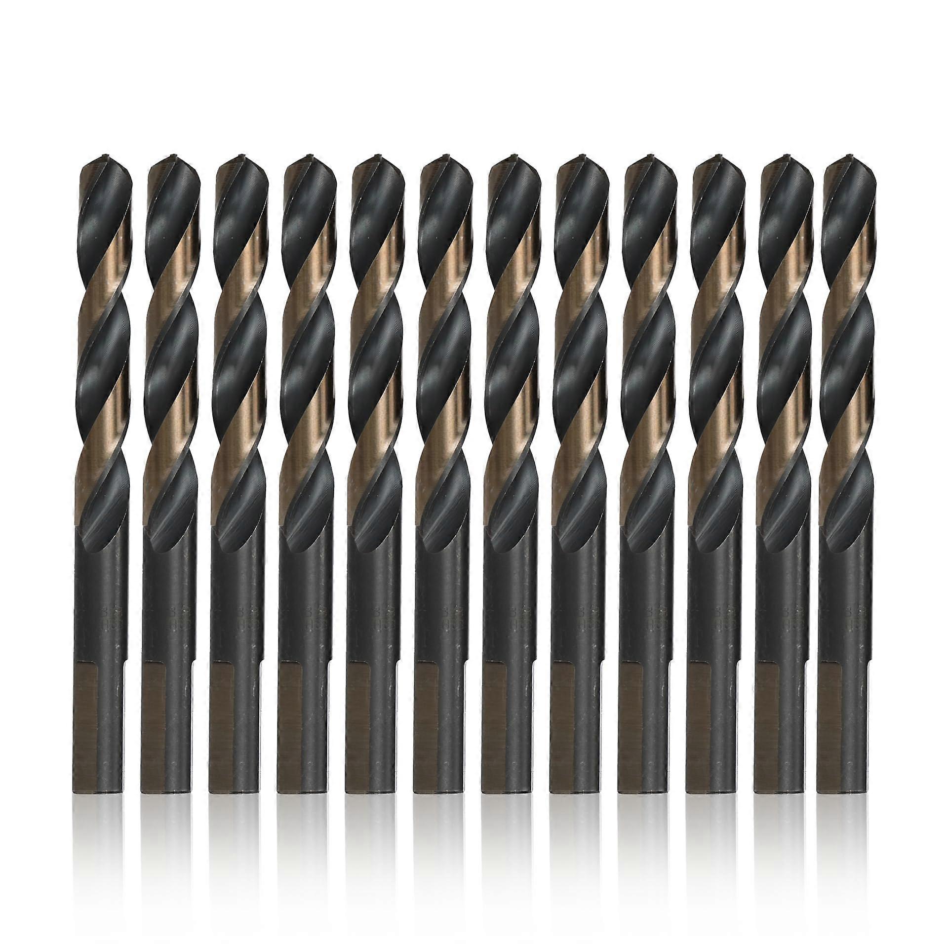 19/64' High Speed Steel Contractor Grade Split Point Drill Bit with 3-Flat Shank (Pack of 12)