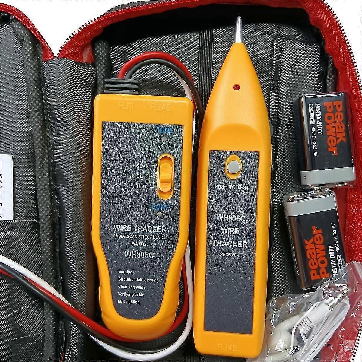 Underground Wire Locator, Advanced Tone Generator For Precise Cable Tracking, Non-Energized Cables Finder, Single Or Double-Core Wires Detector