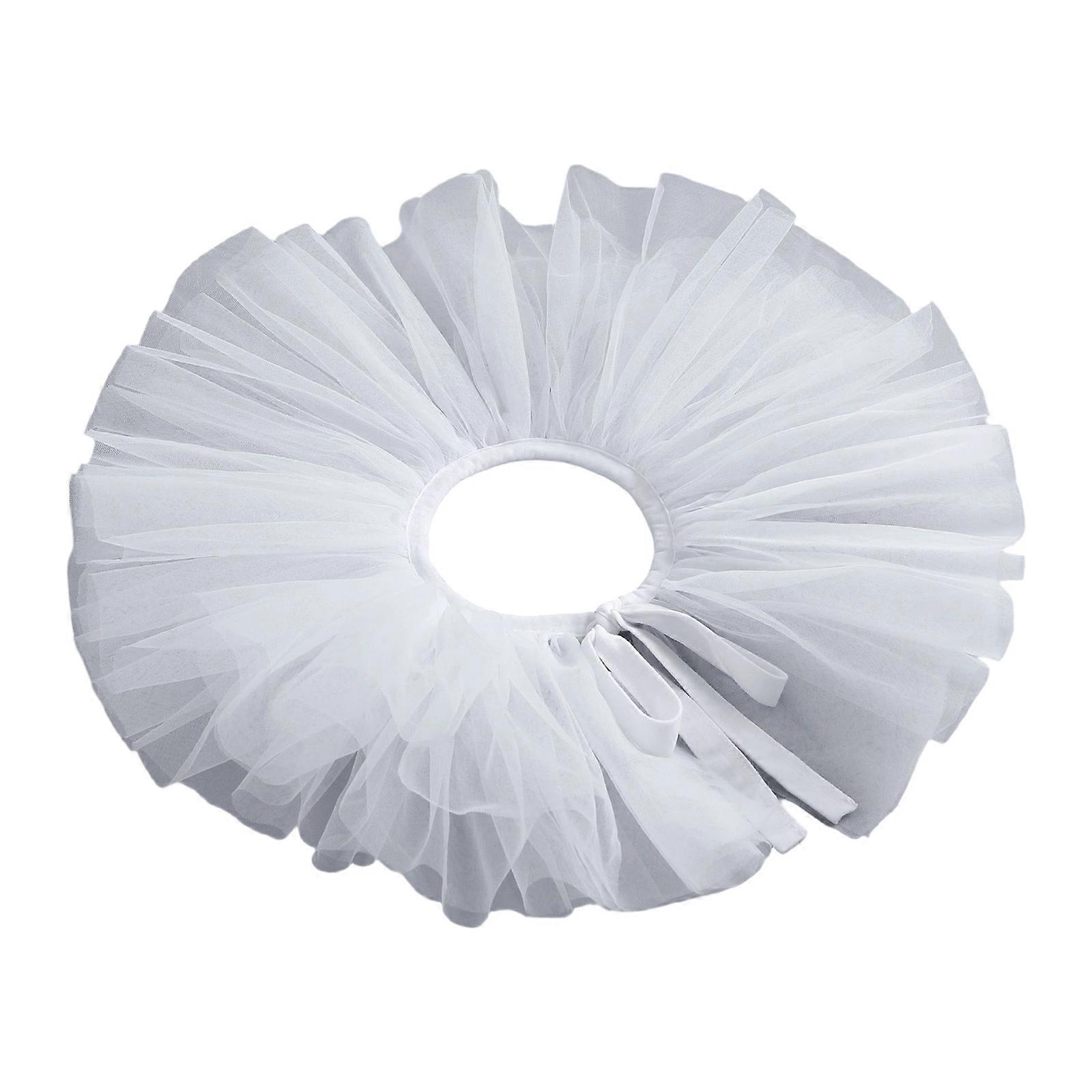 Removeable Neck Collar Ruffle Colla for Medieval Fashion Comfortable and Adjustable Ruff Collarfor Historical Activity White