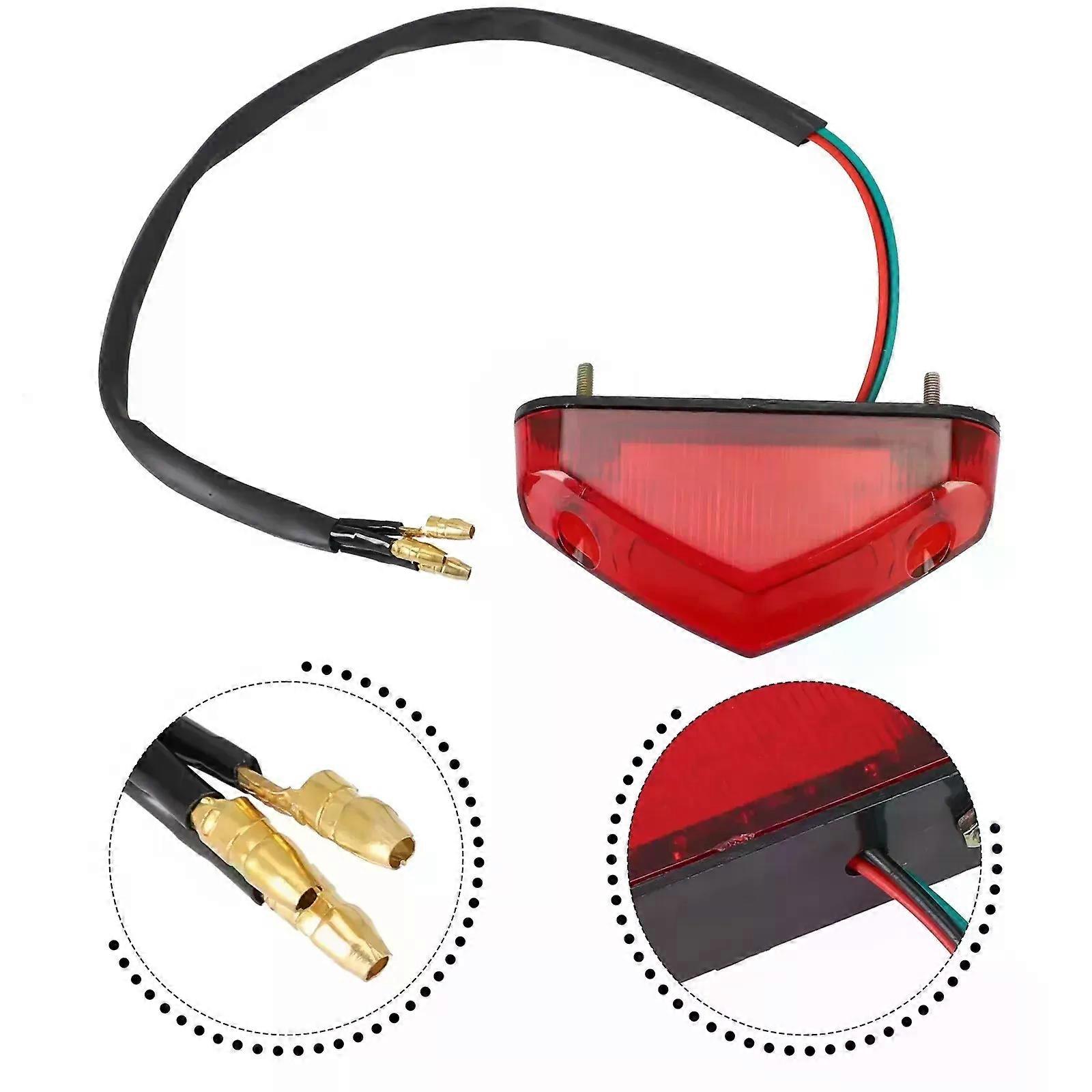 Universal 12V Motorcycle Tail Rear Light Lamp Taillight Motor Brake Stop Warning Lights License Plate Light Auto Accessorie