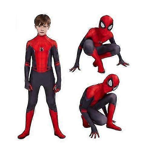 キッズスパイダーマンコスプレスーツファーフロムホームスパイダーマンコスチュームハロウィンコスプレコスチューム-e