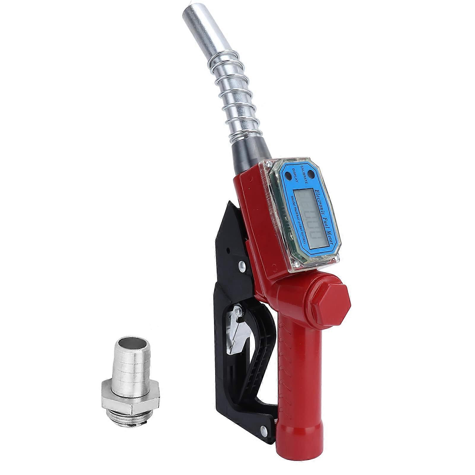 Electronic Metering Fuel Dispensing Meter Nozzle Oil Delivery Gun to Measure The of Pipe Fluid for Factories, Gas Stations(with Battery)