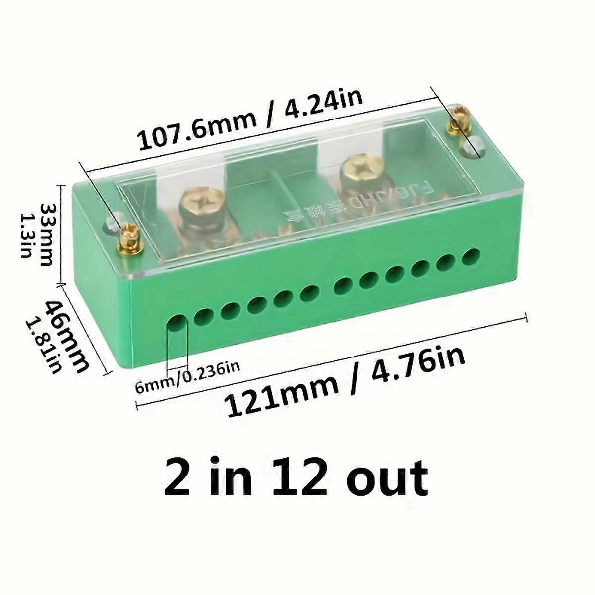 Fj6 Single-Phase Wire Junction Box 12 Export, Brass Terminal Block, for Home Distribution, Up to Sup
