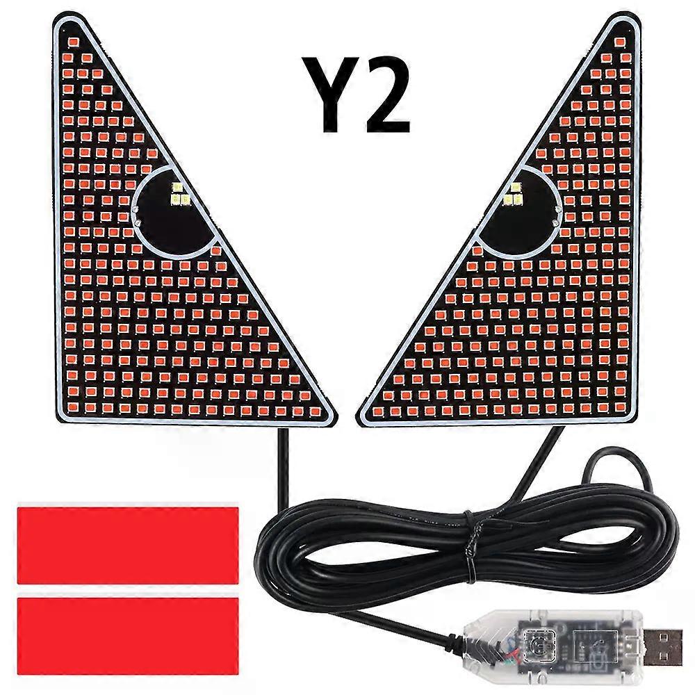 LED Signal Lights compatible for  Car Windshield USB Flashing LED Decoration Light Car Windshield Glow Flexible LED Panel Devil Eyes Light