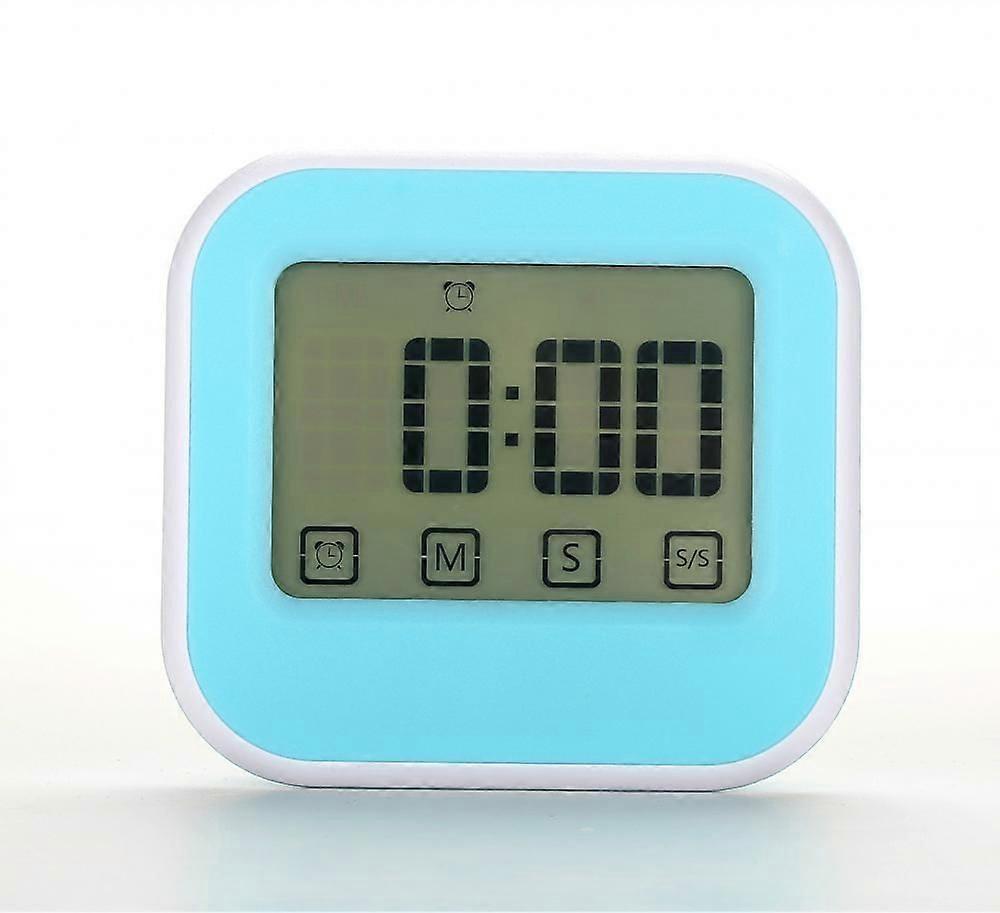 New Touch Screen Student And Child Learning Reminder Timer, Kitchen Large Screen Electronic Timer.(Light Blue)