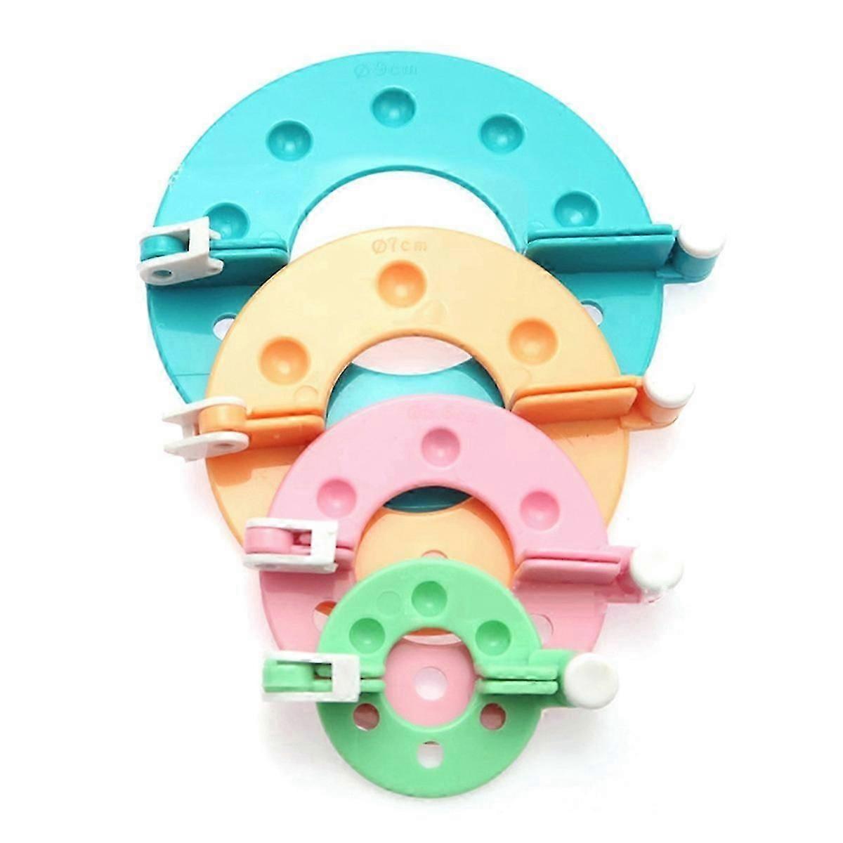 4Pcs Pom Pom Maker Kit - DIY Balls & Wool Knitting Craft Tool Set