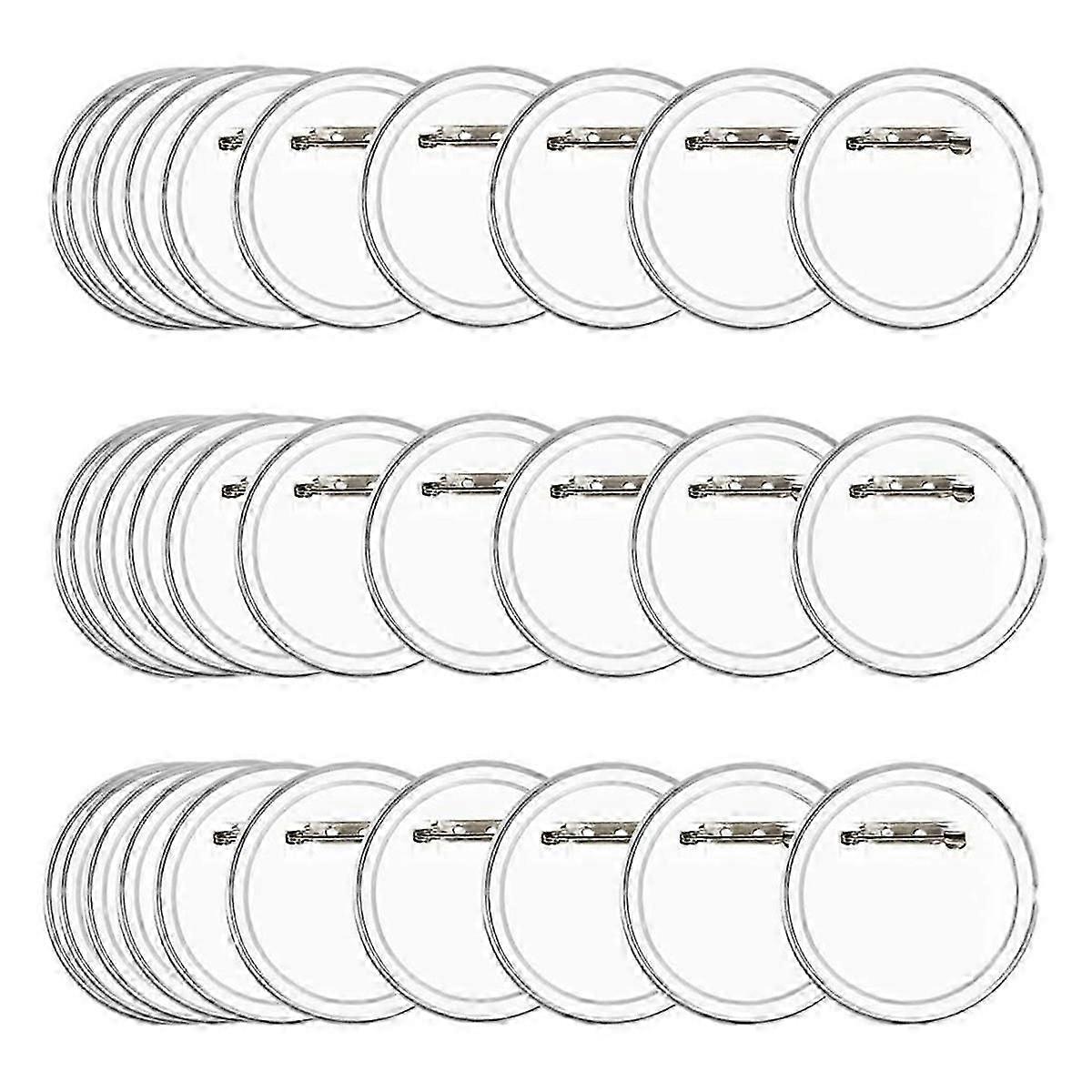 30Pack 58mm Clear Button Pins Acrylic Design Button Badge Clear Picture Buttons Badges Kit for DIY