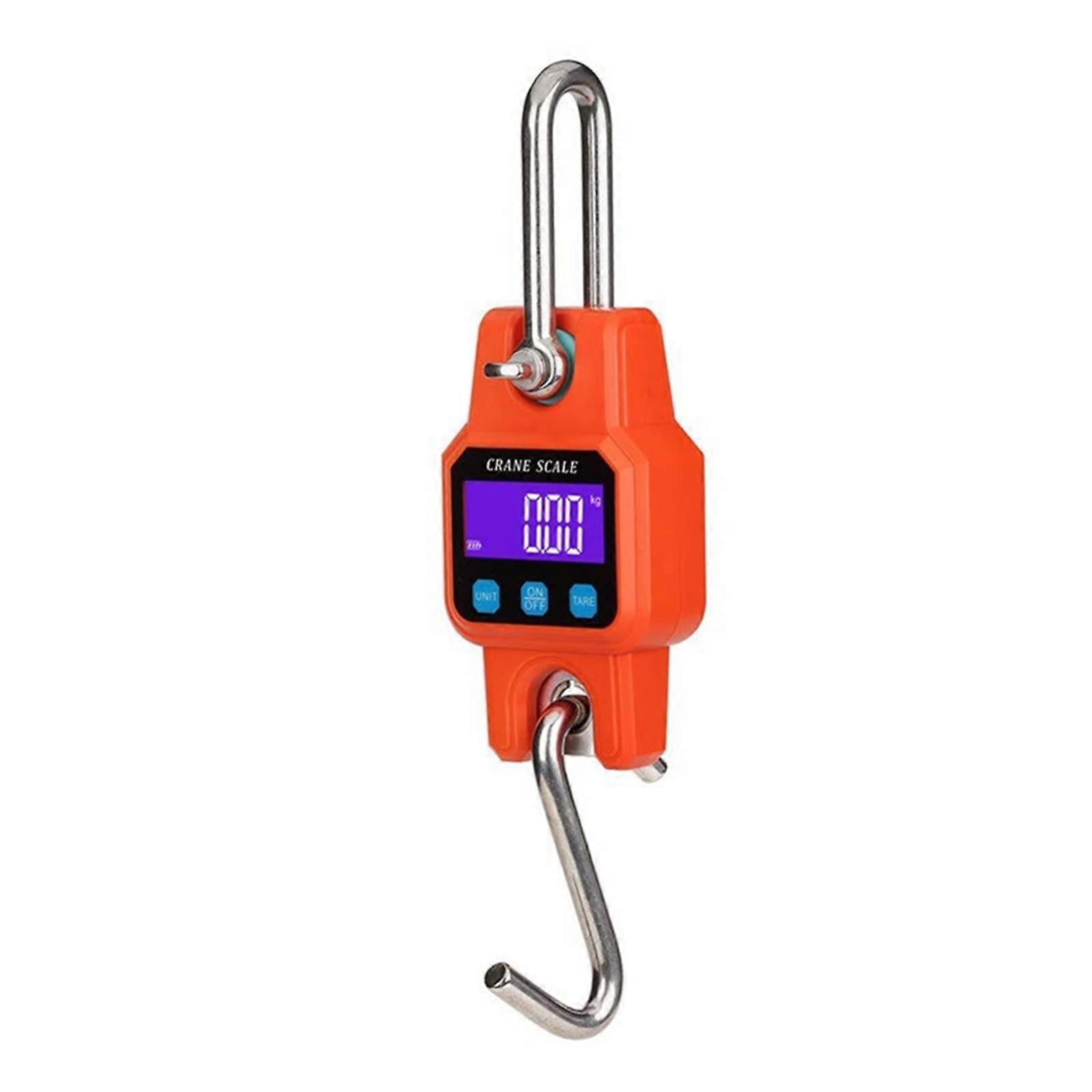 Digital Crane Scale 300Kg 50G Rechargeable Smart Scale with Bluetooth 4.0 USB Industrial Orange Color