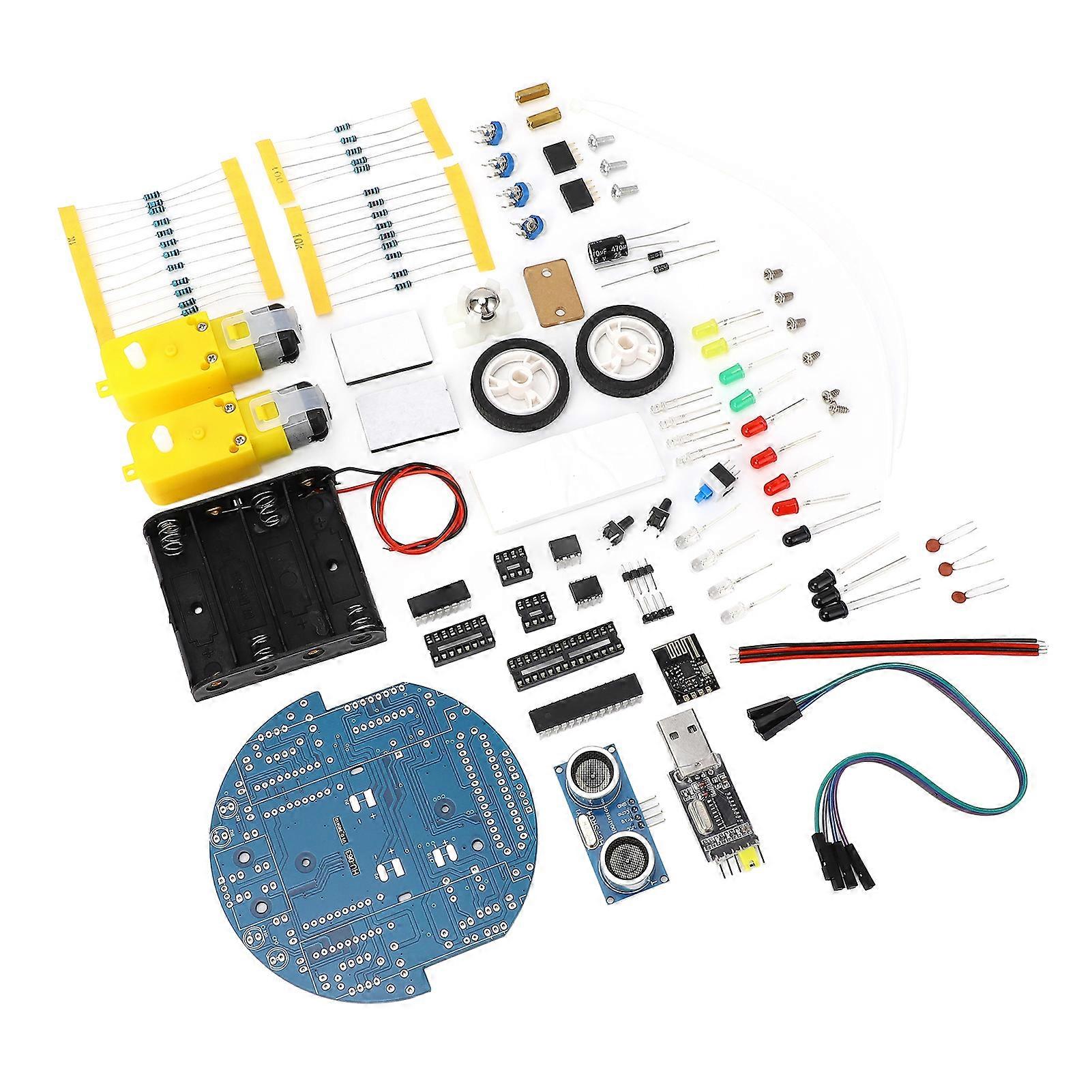 Smart Car Kit MCU Roboter Projekt Grafische Programmierung Ultraschall Hindernisvermeidung BT Steuerung USB Download mit Jump Wire