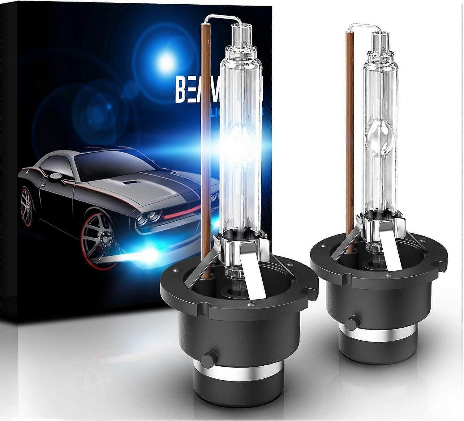 D4S HID Headlight Bulbs 35W 8000K Ice Blue High Low Beam Xenon Replacement Bulbs Compatible with Various Models (Pack of 2)