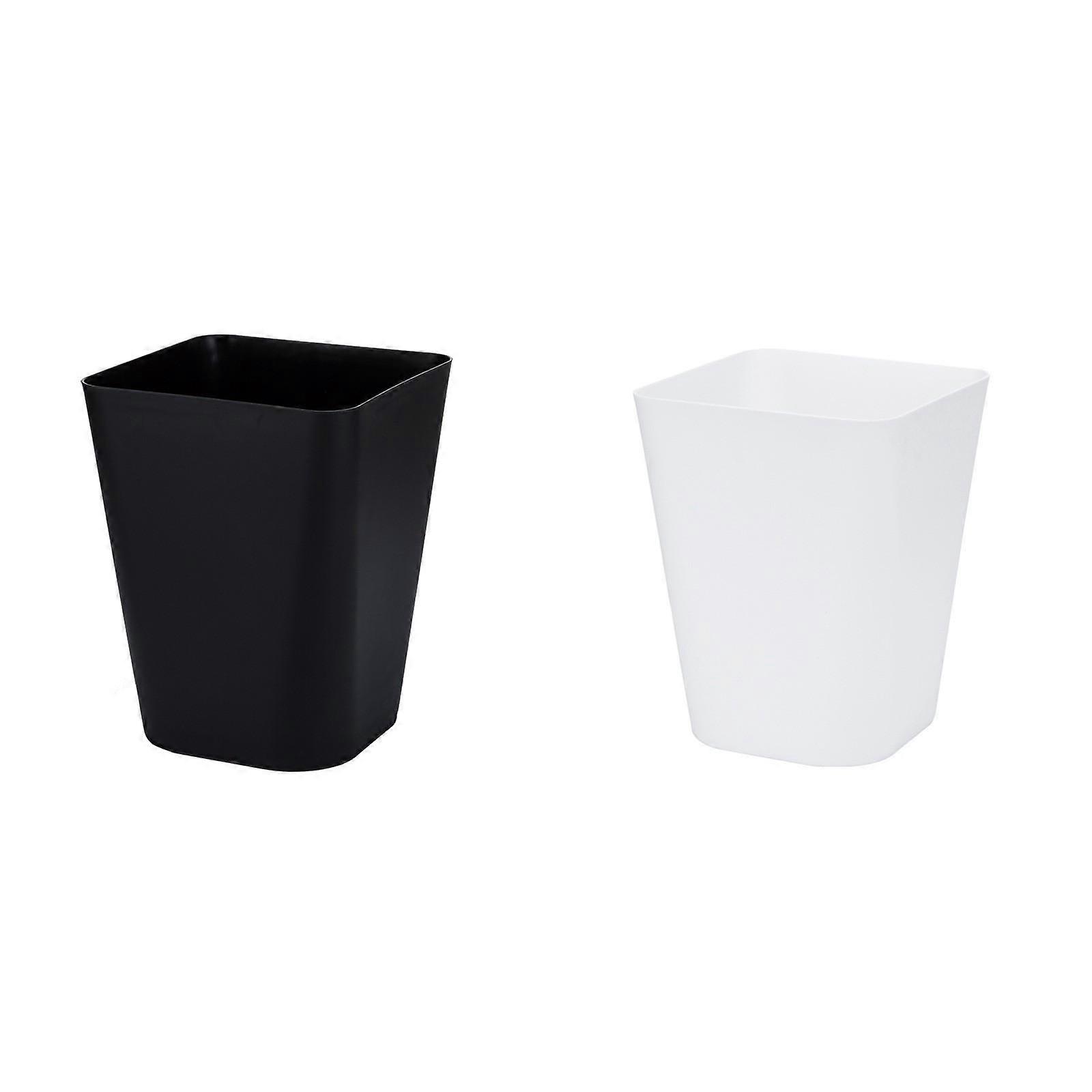 Wastebasket Trash Can Garbage For Bathroom Kitchen Countertop Large Plain Trash Can Without Lid