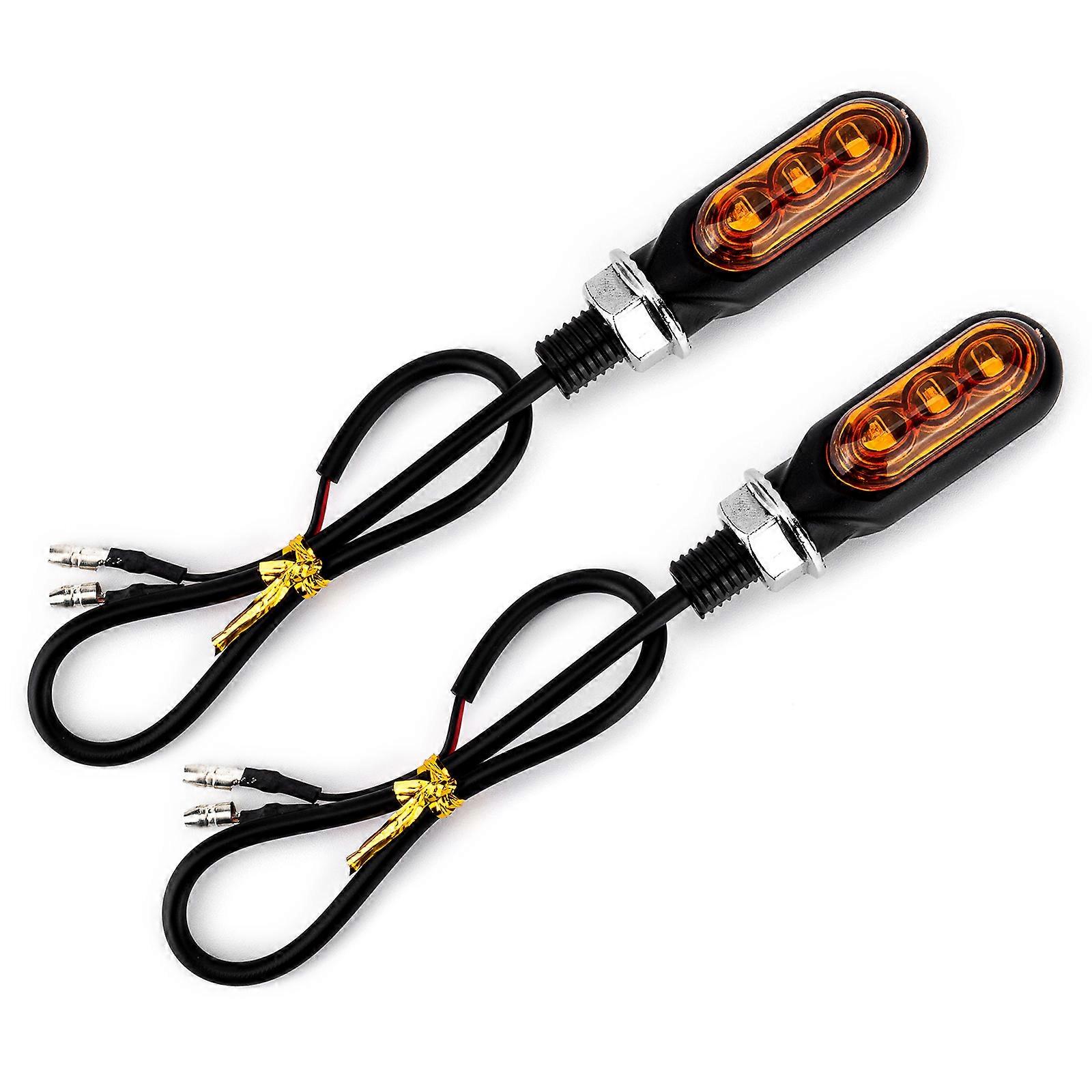 3000K 1200LM LED Turn Signal Lamp Indicator Blinker Light Flowing Water Flasher Lighting High Power Universal Motorcycle