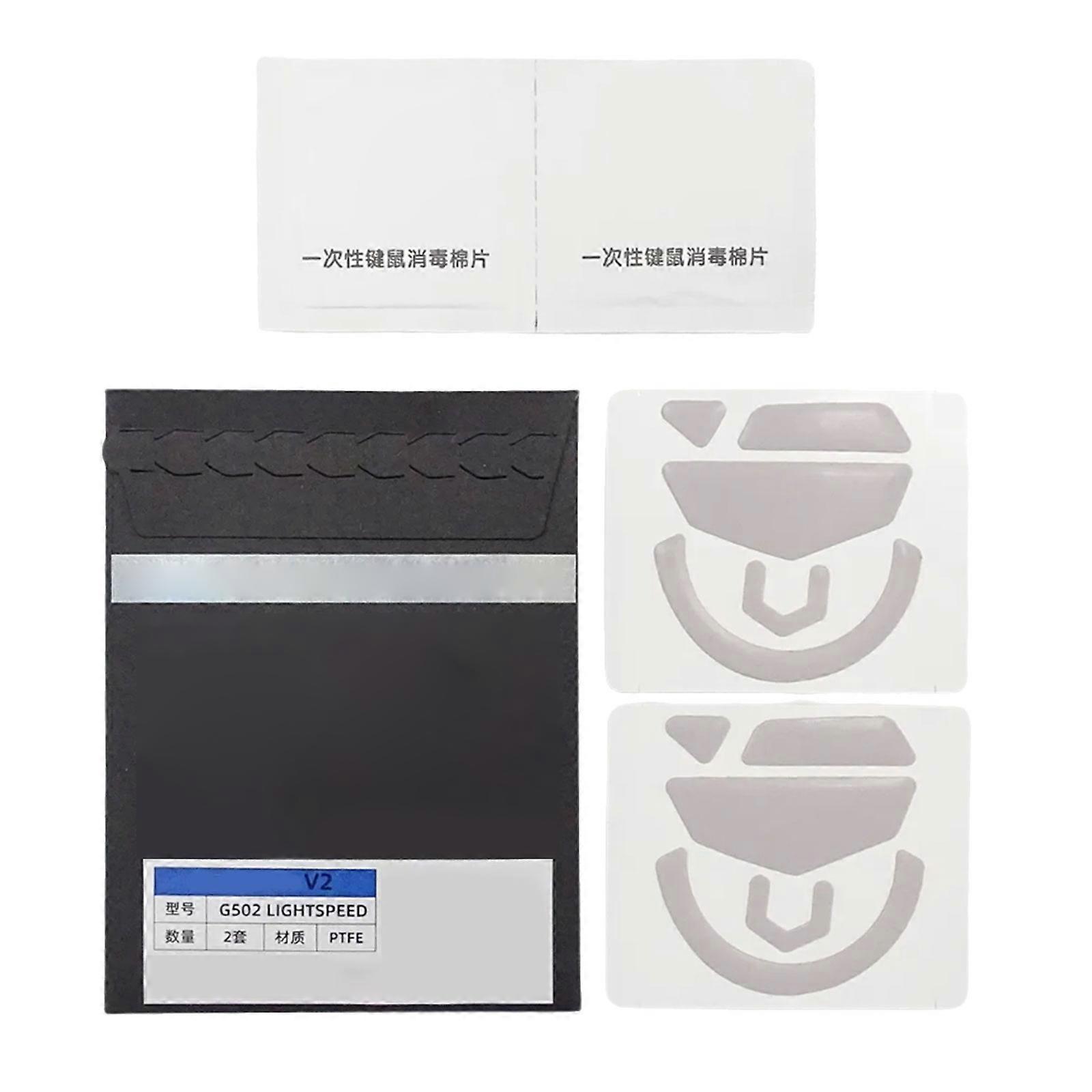 2Sets Esportstiger Mouse Skates Mouse Feet White Mouse Glides Curved Edges for G502 Wireless Mouse