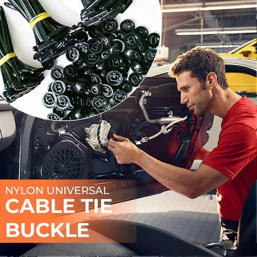 Nylon Universal Cable Tie Buckle, Heavy Duty Self-Locking Nylon Zip Ties Holder
