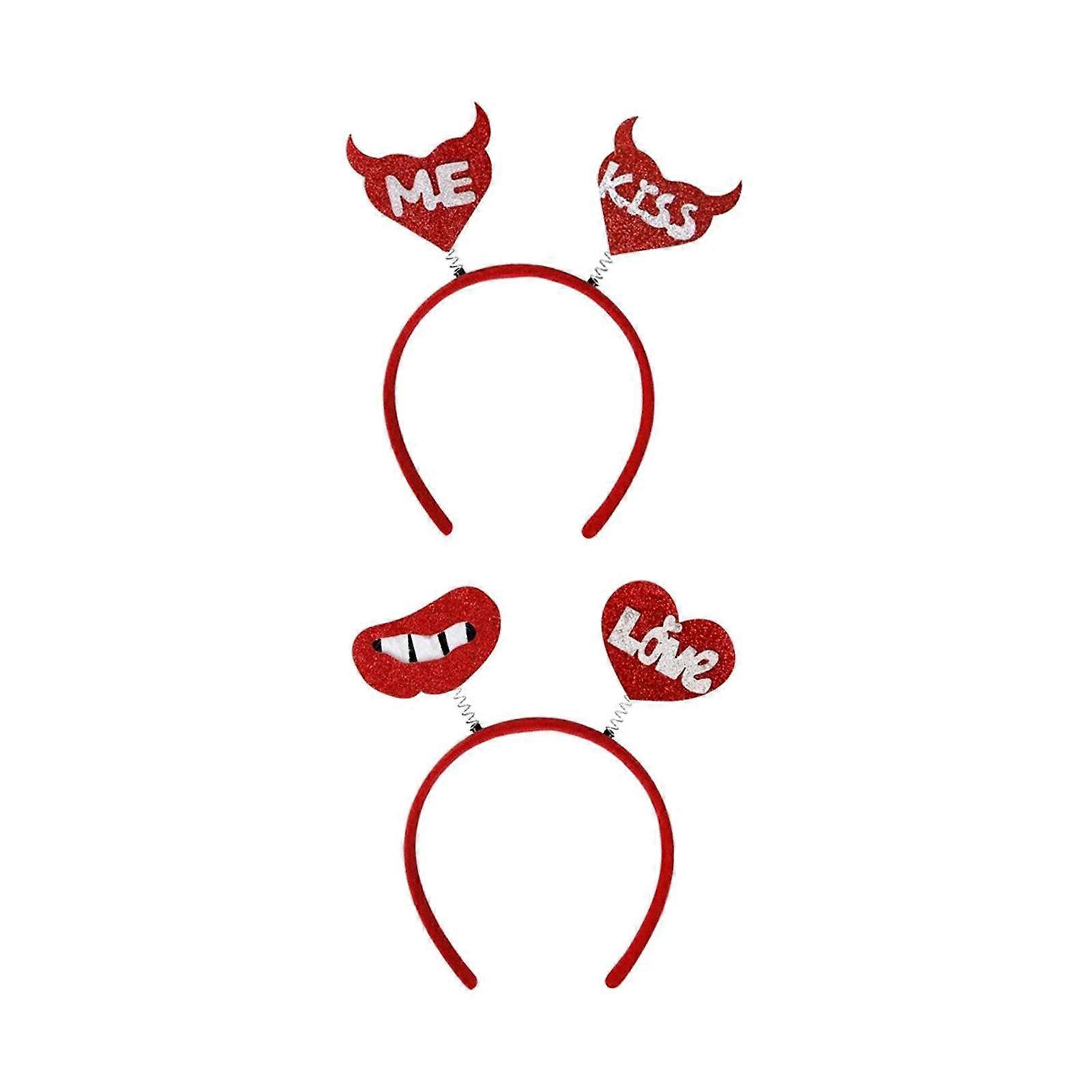 2 Headbands for Valentine\'s Day, Party And Holiday.