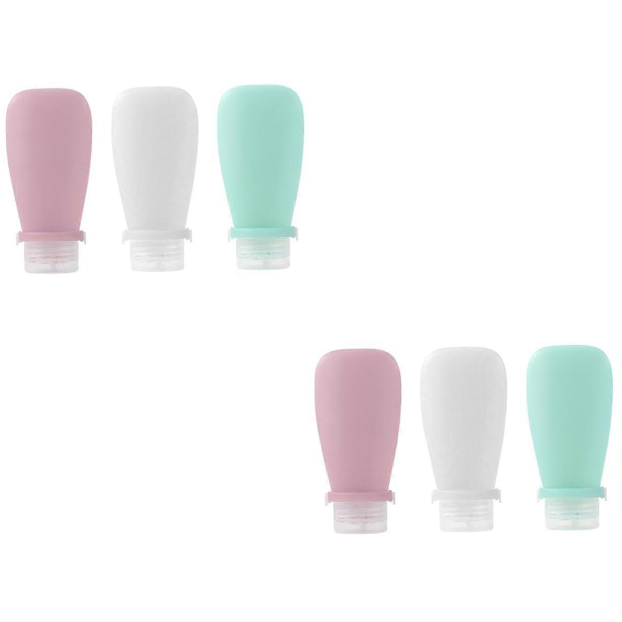 2sets Compact Travel Bottles Pump Silicone Shampoo Dispenser for Onthego 3pcs2