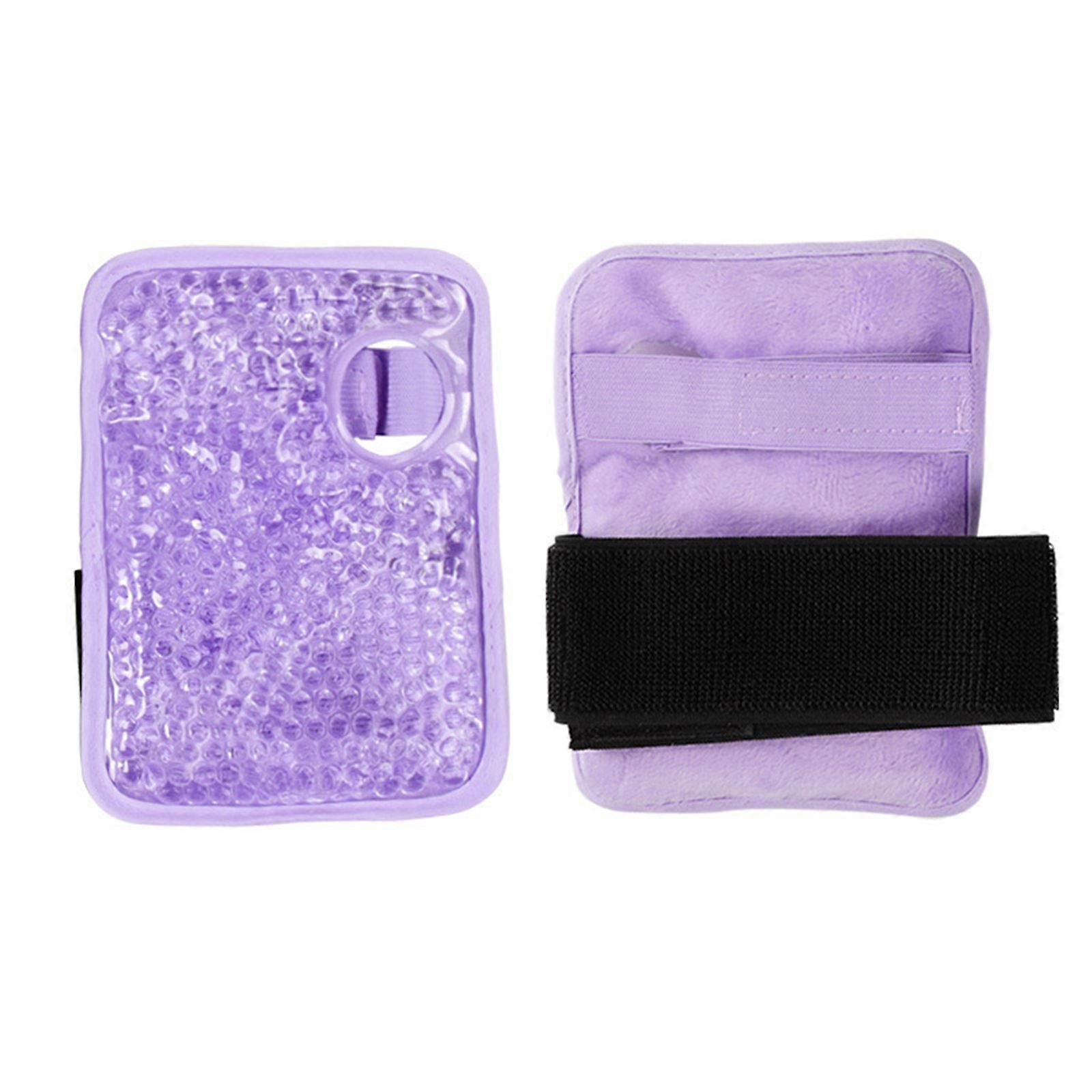 Wrist Ice Pack Hot and Cold Pack with Strap Gel Beads Ice Bag for Sprained Ankles Tooth Pains Neck Hip Elbow  Purple