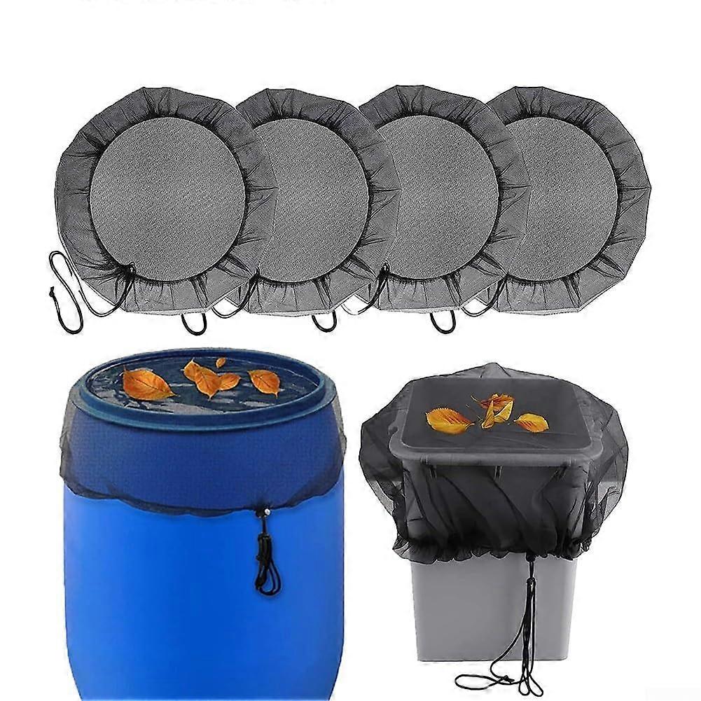 Rain barrel cover with drawstring solution for clean water protection in outdoor areas