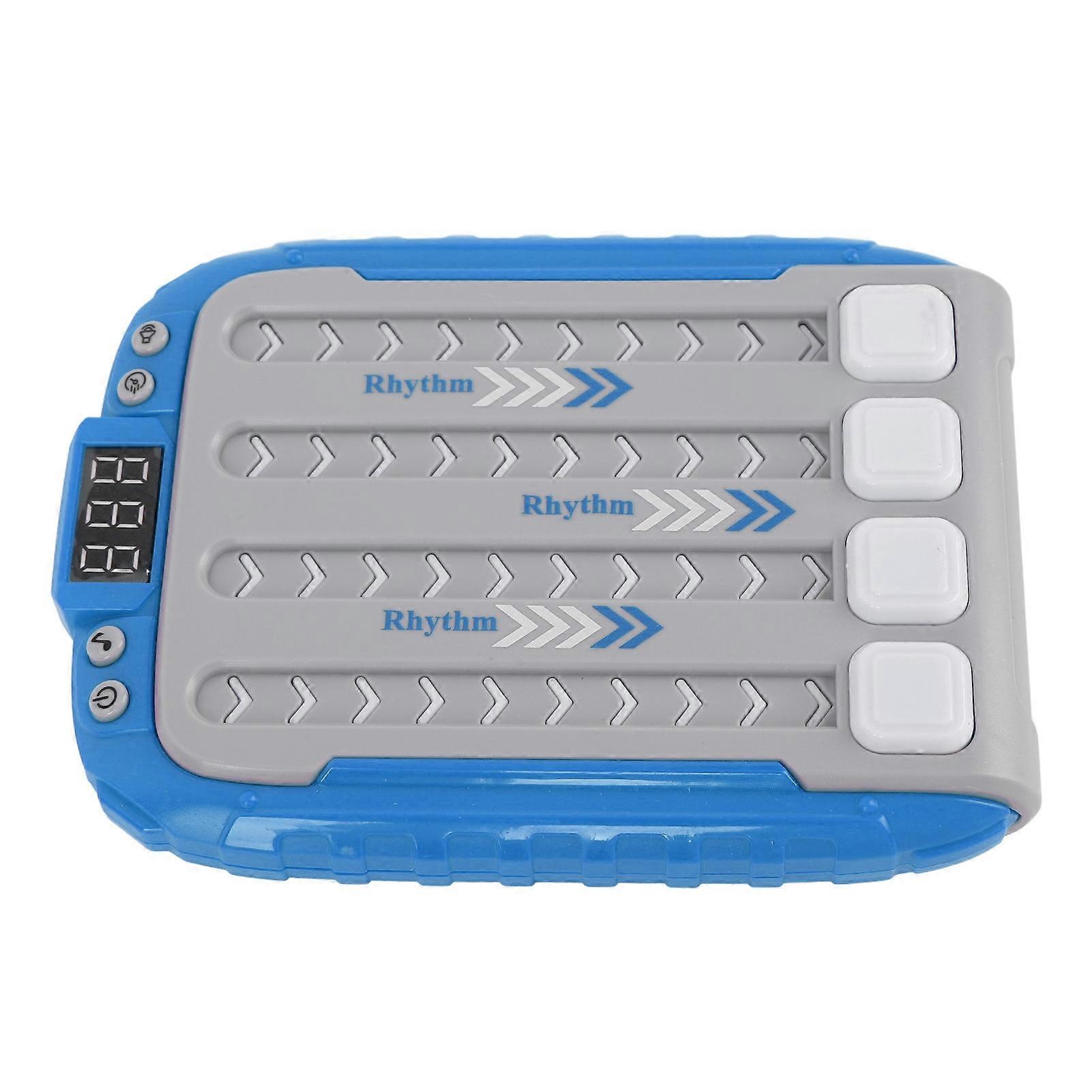 Rhythm Game Machine 6 Game Levels Educational Handheld Reduce Stress Music Rhythm Game Toy 001 Blue Edition 