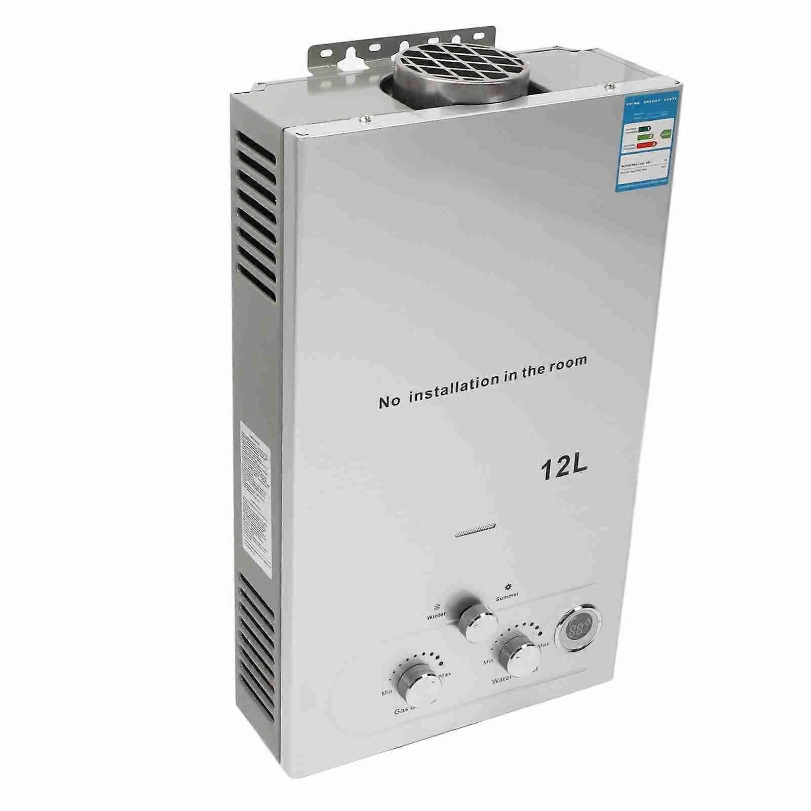 12L Gas Water Heater Fast Heating Automatic Power Switching Flue Type Water Heater System 