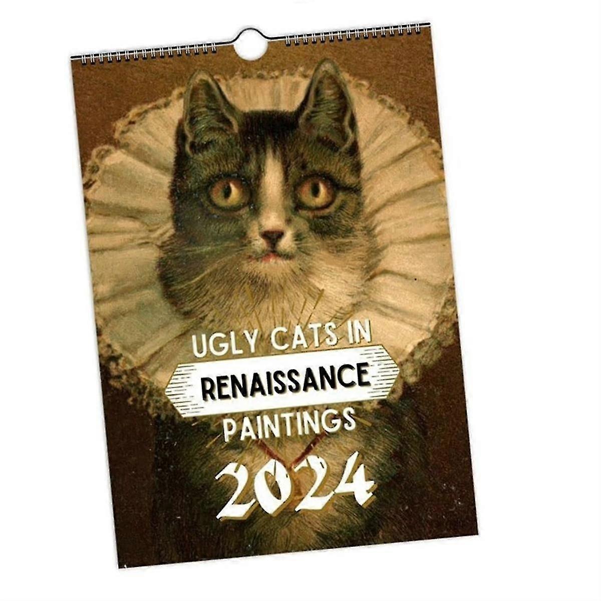Wall Calendar 2024,2024 Funny Renaissance Calendar, Hanging Wall Calendar, 12 Month Calendars with