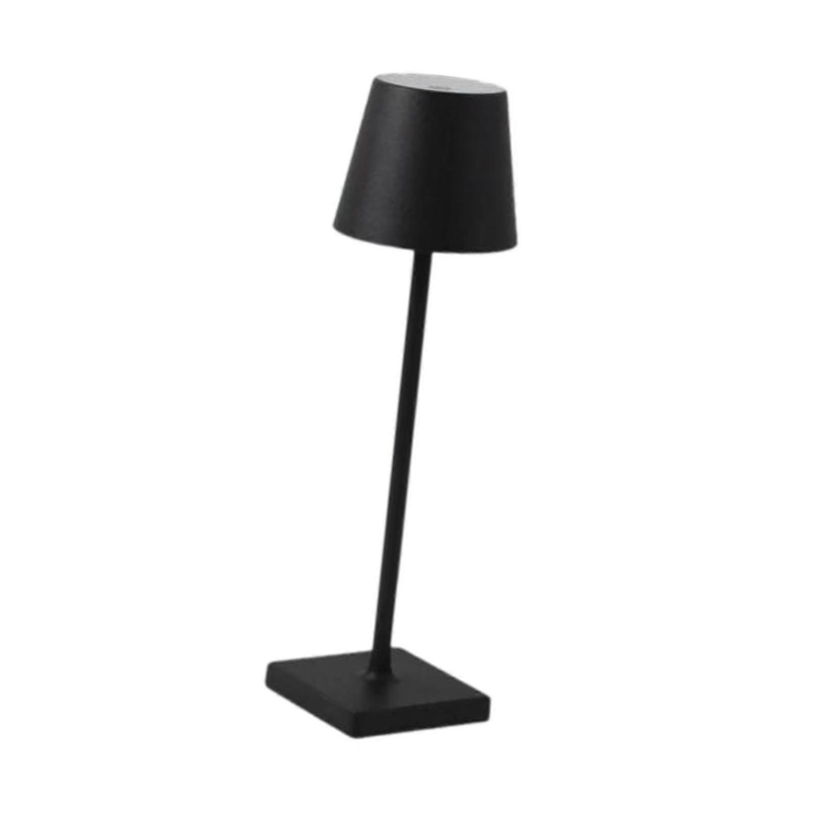 Multifunctional Rechargeable Desk Lamp in Black with Eye Protection and Cordless Design for Nighttime Decor