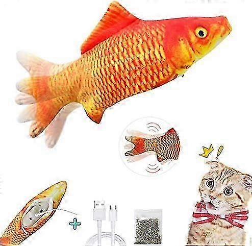 Catnip Fish Toy for Cats, USB Rechargeable Plush Moving Fish Simulation Toys, Electronic Fish Plaything