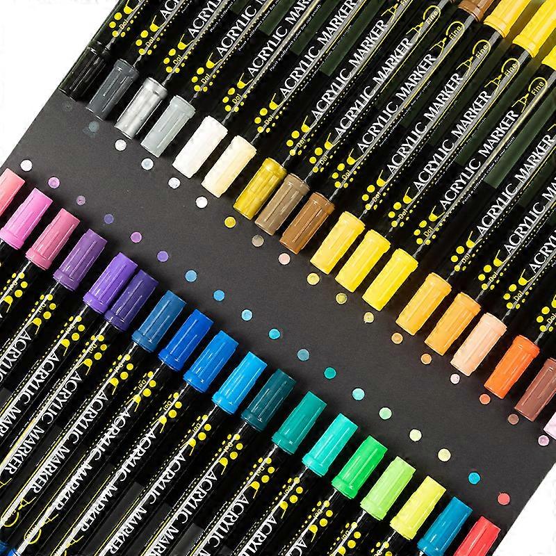 36 double ended acrylic pastel pens, 36 colors
