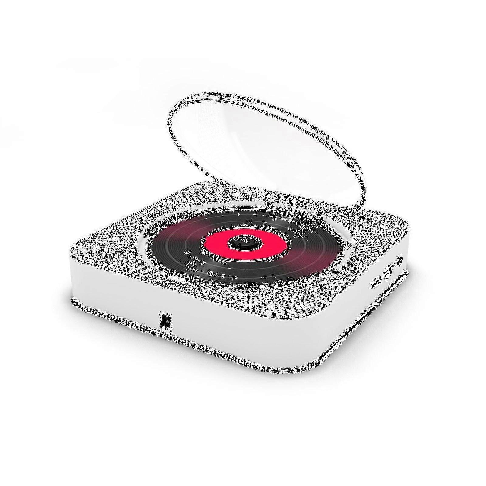 Portable Cd Player Bluetooth Speaker Stereo Cd Players Led Screen Wall Mountable Cd Music Player With Ir Remote Control Fm Radio