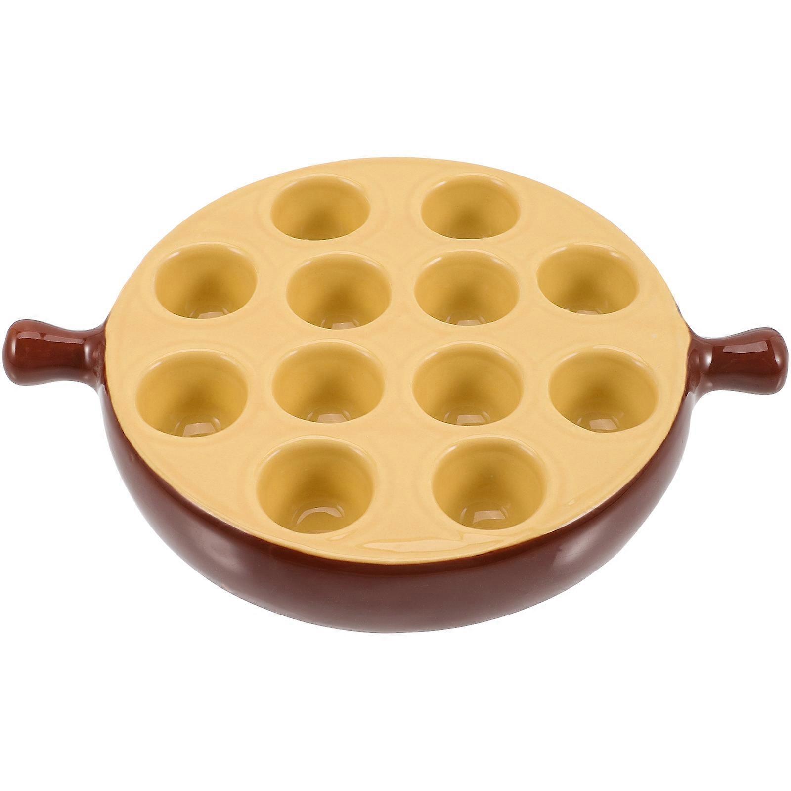 Snail Tray with Groove Design, Prevents Food from Rolling, Great for Culinary Creations