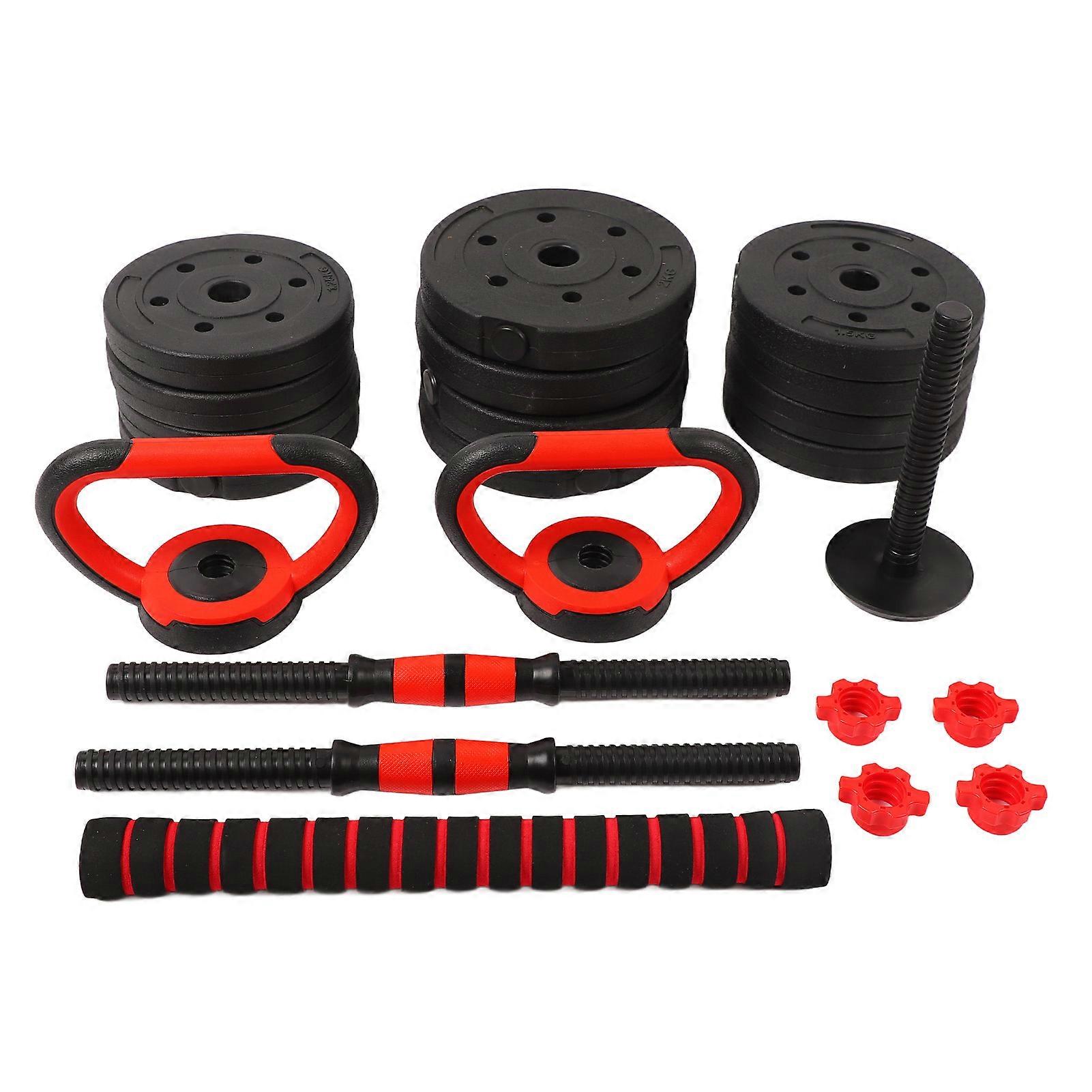 20kg Adjustable PVC Dumbbell Set with Removable Weights for Home Gym