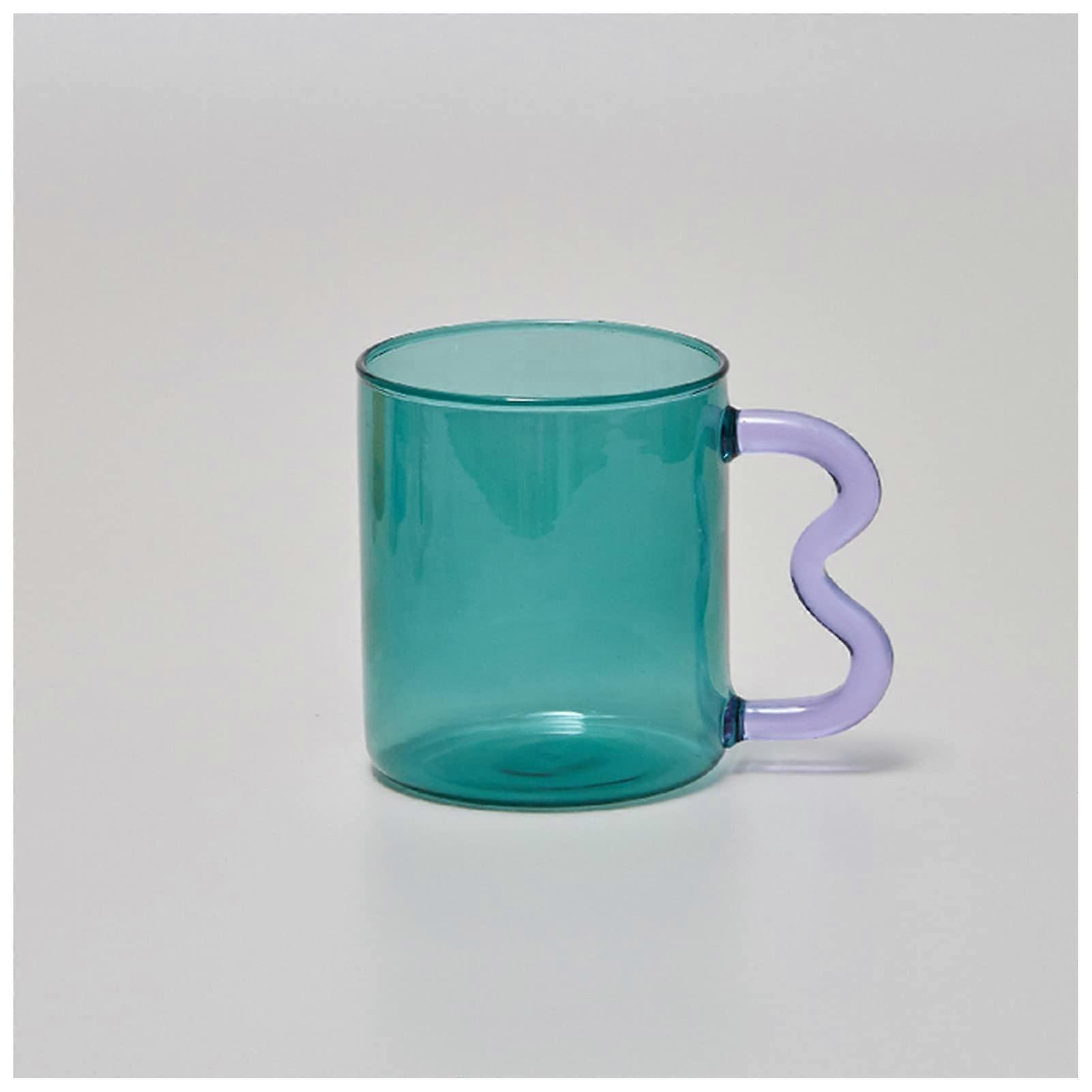Glas Design Colorful Earshaped glass cup Handmade simple wave Coffee cup