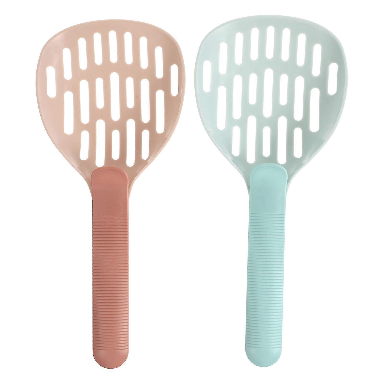 Worgeous 2Pcs Cat Litter Scoops Hollow Design Plastic Cleaning Tools for Cat Sand Filtering