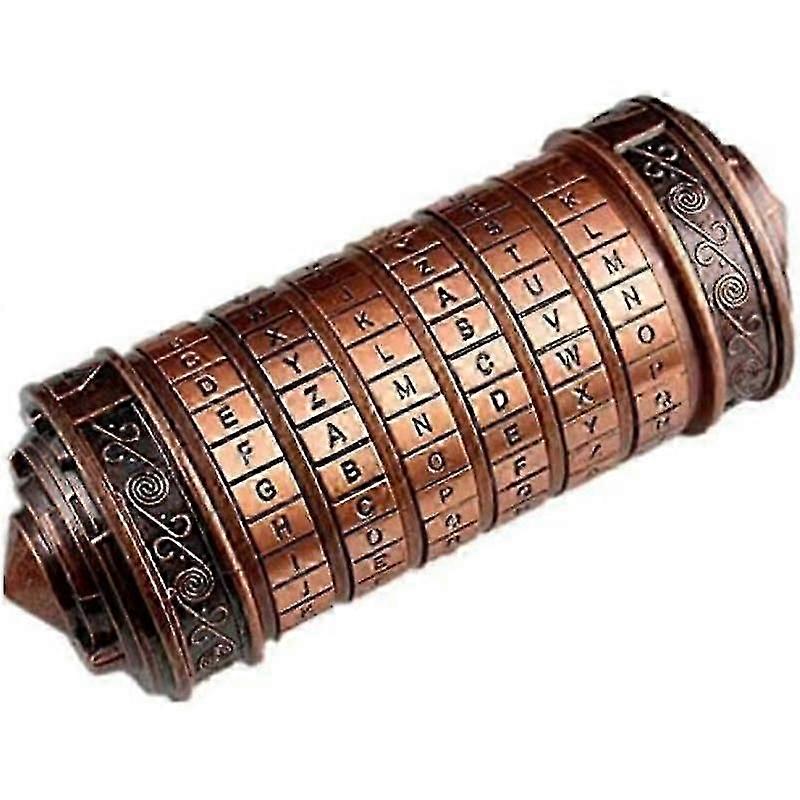 SBSGV Cryptex Da Vinci Code Mini Lock Puvxzle Boxes with Hidden Compartments Valentine's Day Birthday Gifts, Brass vxz