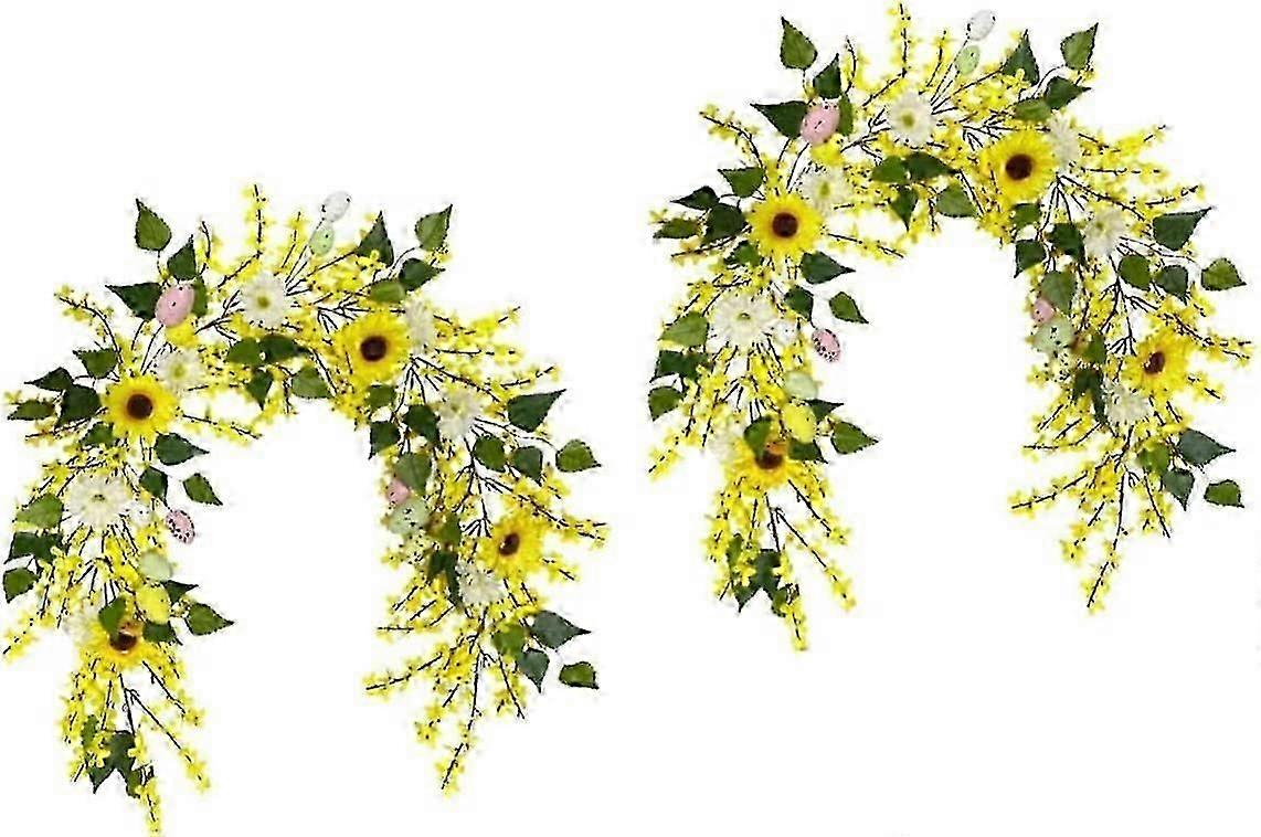 2PCS Egg sunflower artificial flower vine