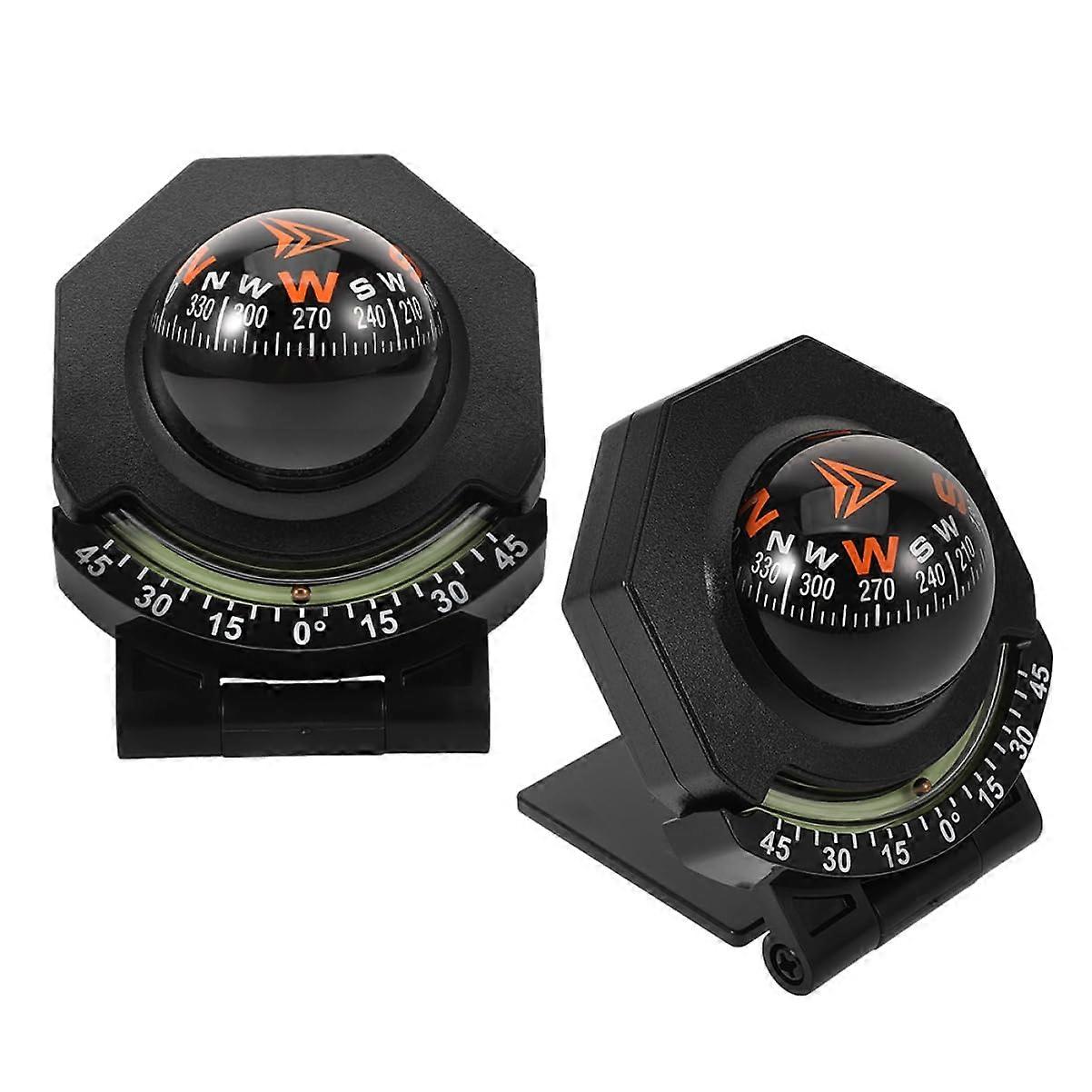 Vehicle Dashboard Compass - Marine Inclinometer for Car and Boat, Waterproof, Durable, Accurate Navigation Tool