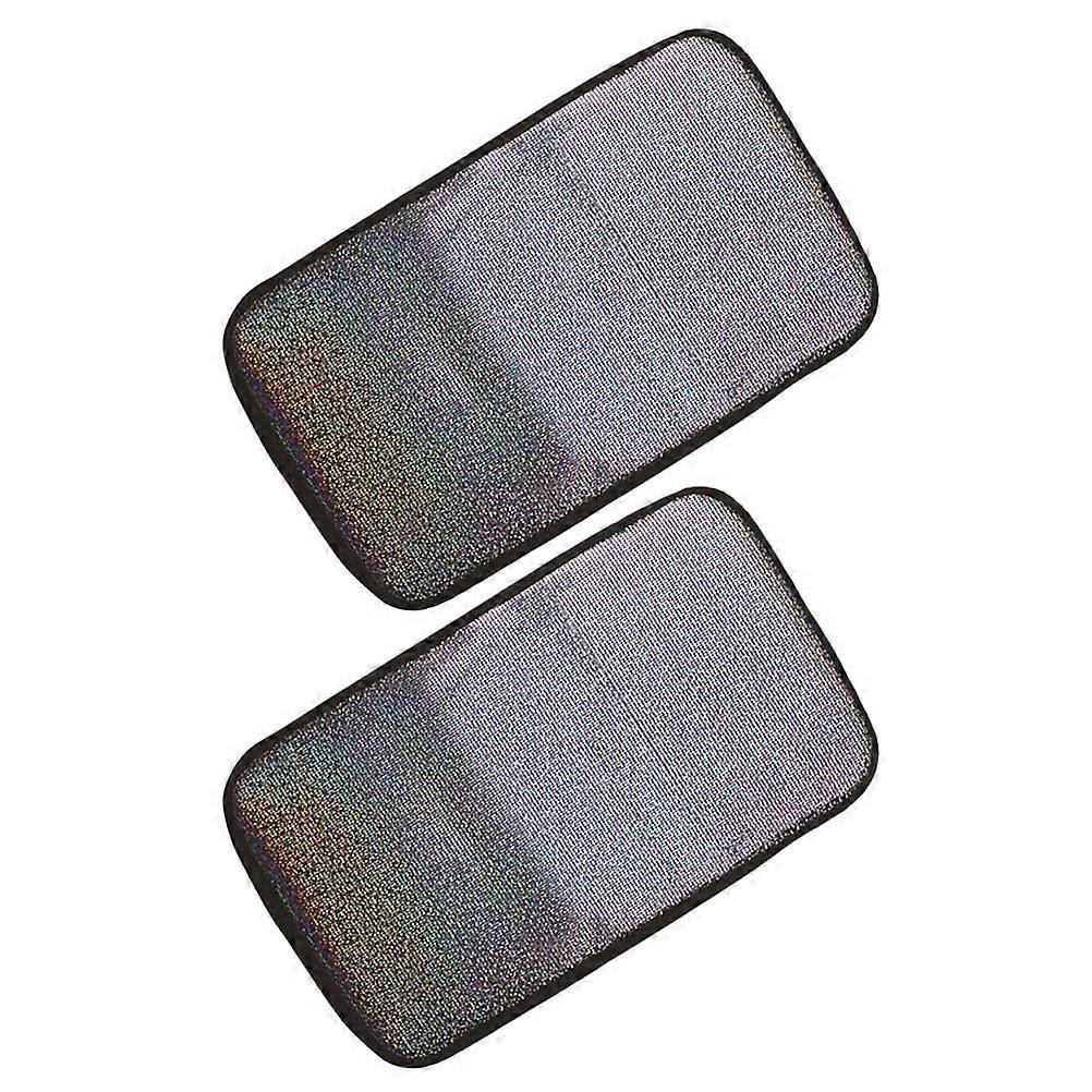 Dustproof Center Console Cover Car Accessories Protective Wear Resistant Breathable Rectangular Shape Starlight Black 2Pcs