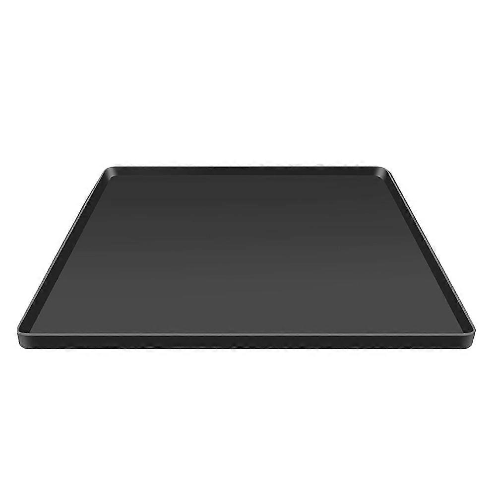 Mini Fridge Silicone Mat with Raised Edges, Leak Proof Floor Protector for Washing Machines & Appliances, Versatile Home and Office Use, Black