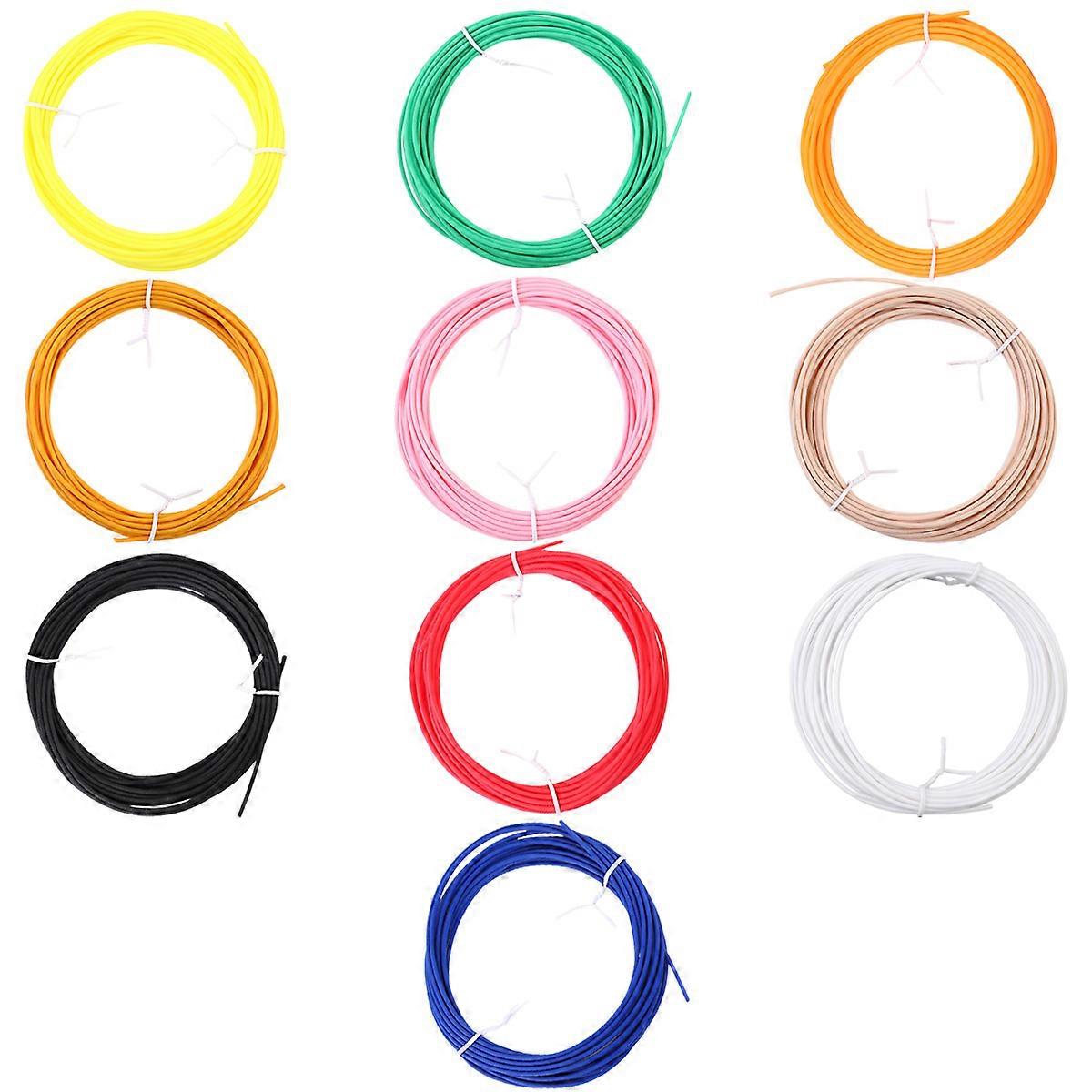 Printing Material Wiring 3D Printing Wire Rod Assorted Color PCL 3D Printer 10Set