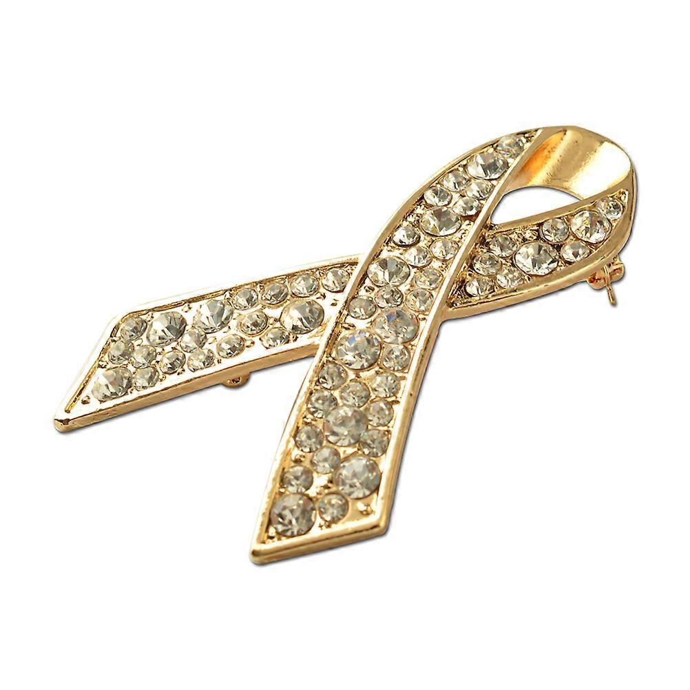 Elegancka broszka z klapą Pin Modna broszka dla kobiet Kształt złotej wstążki 6 x 3,6 x 2 cm 1 zestaw
