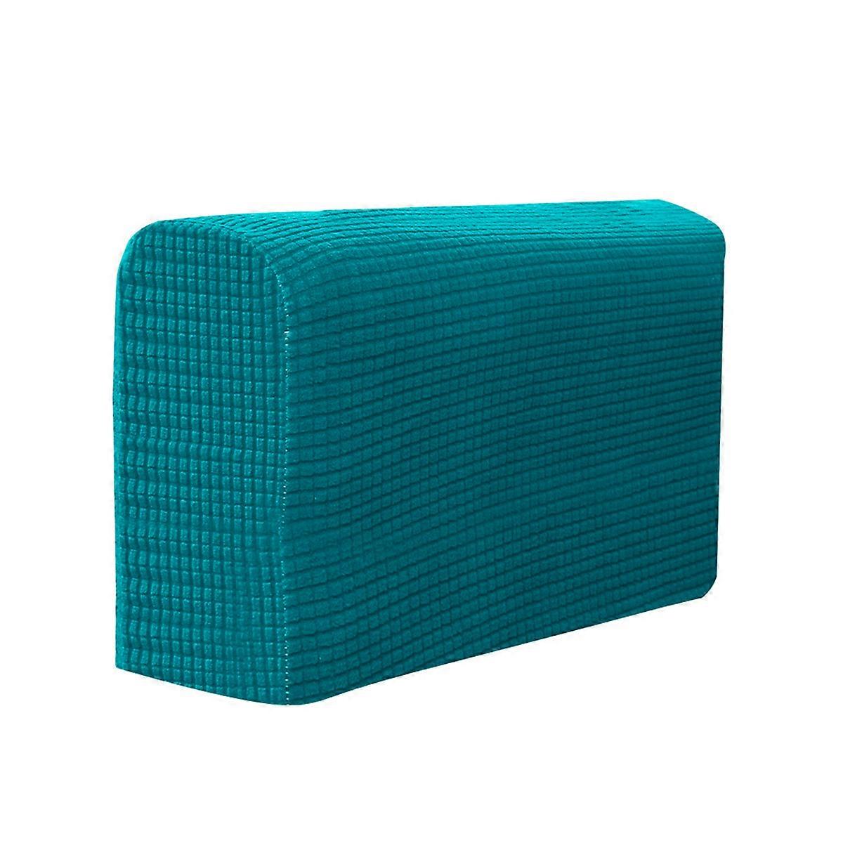Elastic Arm Rest Towels for Sofa 2 Pack Blue Protective Covers for Home Office Use Comfortable, Skin Friendly Sofa Armrest Protection