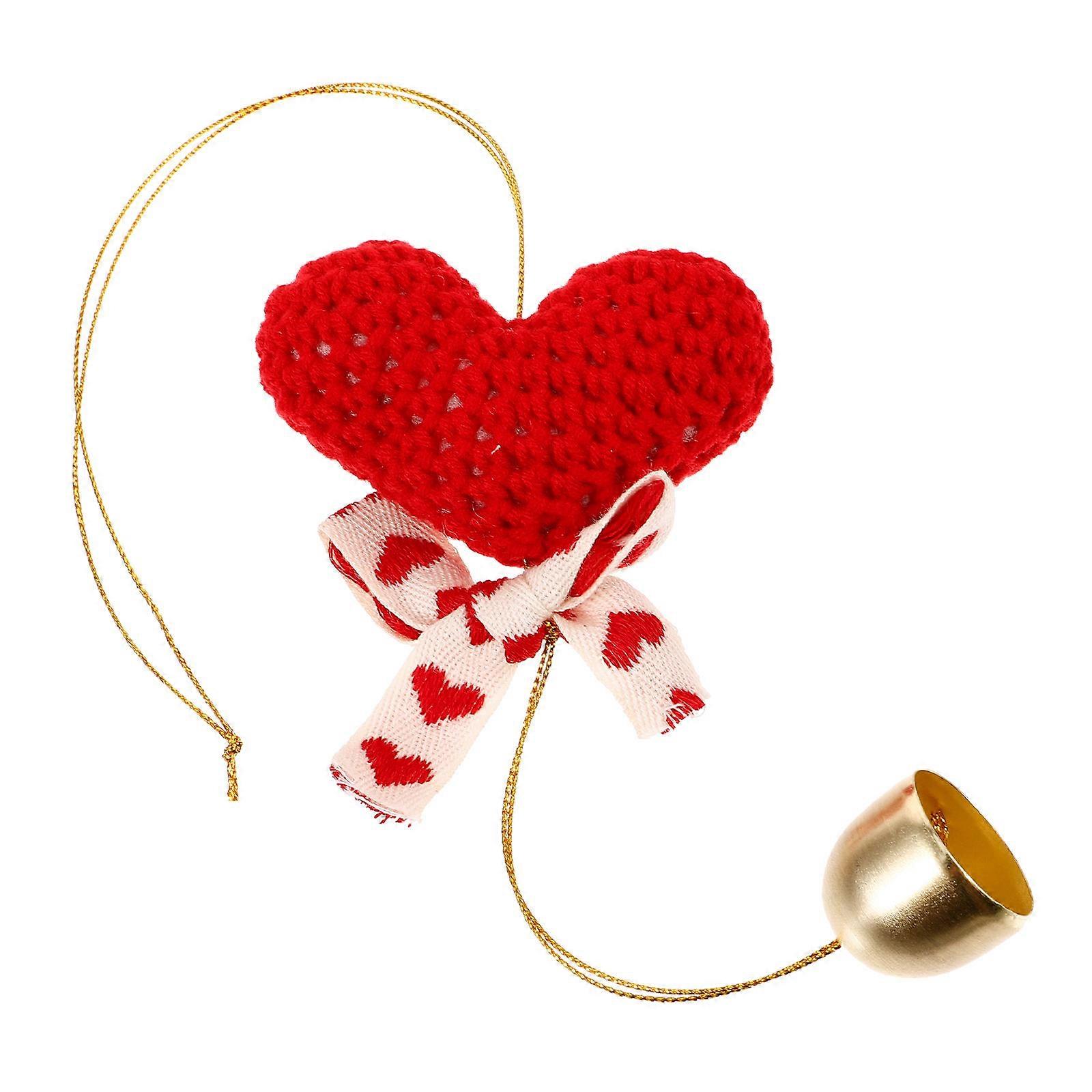 Rearview Mirror Hanging Charm Car Decoration Handmade Craftsmanship Red 47.00X8.00X3.00CM 1Pcs