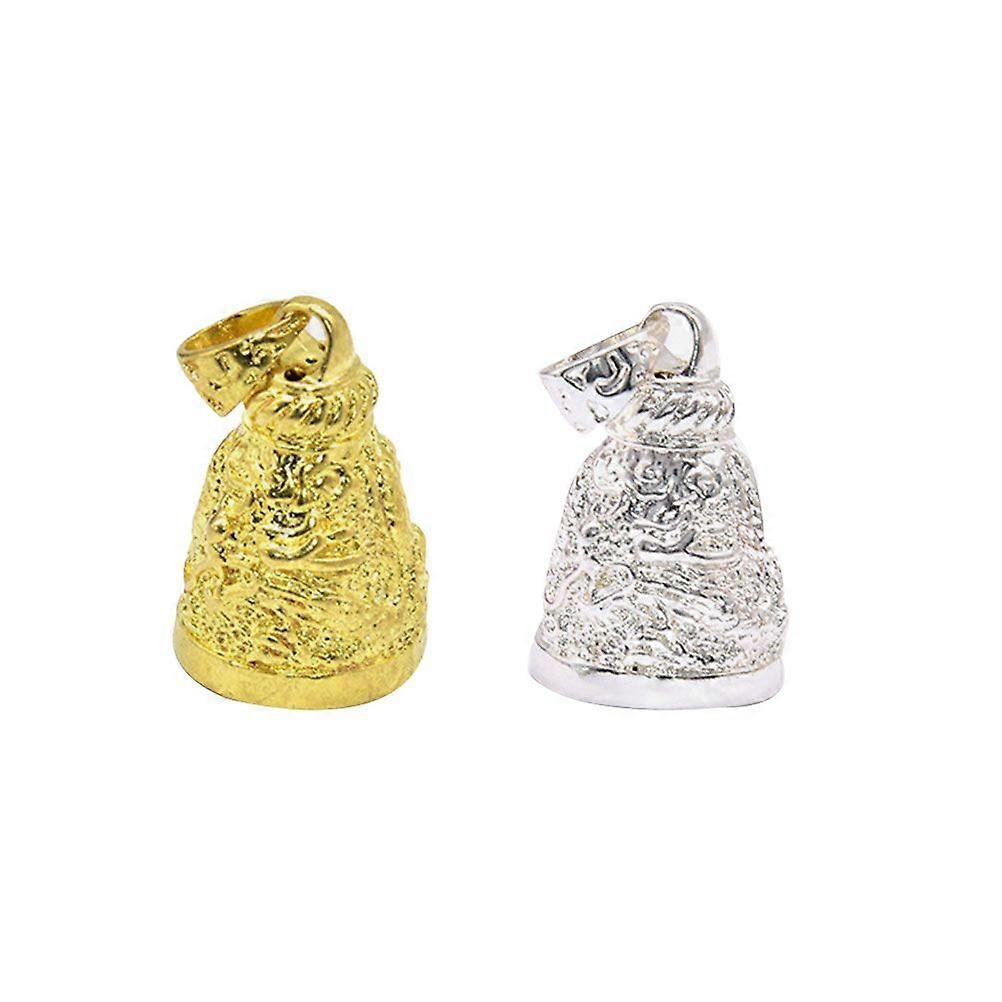 Dragon Pattern Ring Bell Pendant Hanging Bell Accessories 2Pcs Set