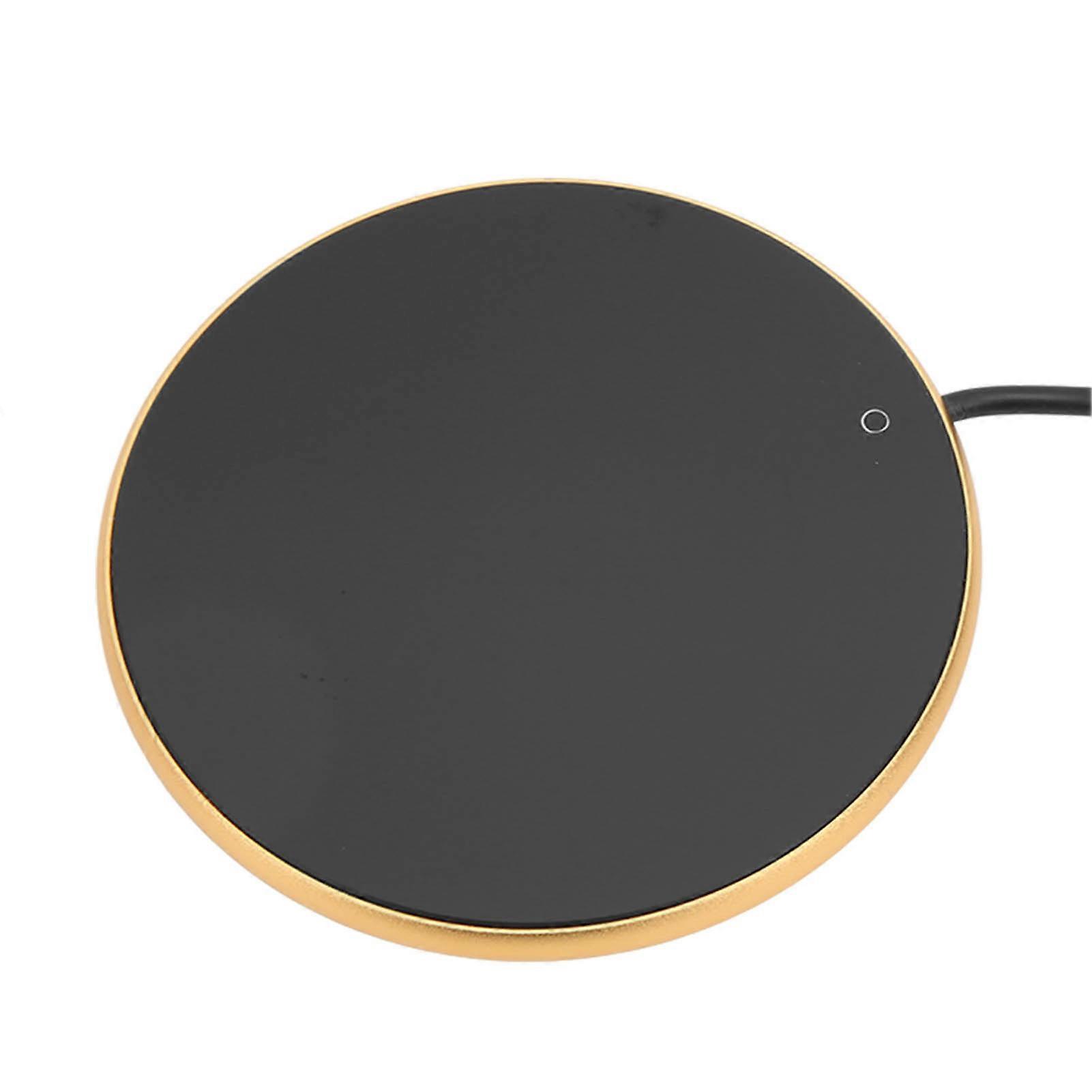 Coffee Mug Warmer 55°C Constant Temperature 3 Levels Small Light Smart USB Candle Warmer for Home Office Travel Gold