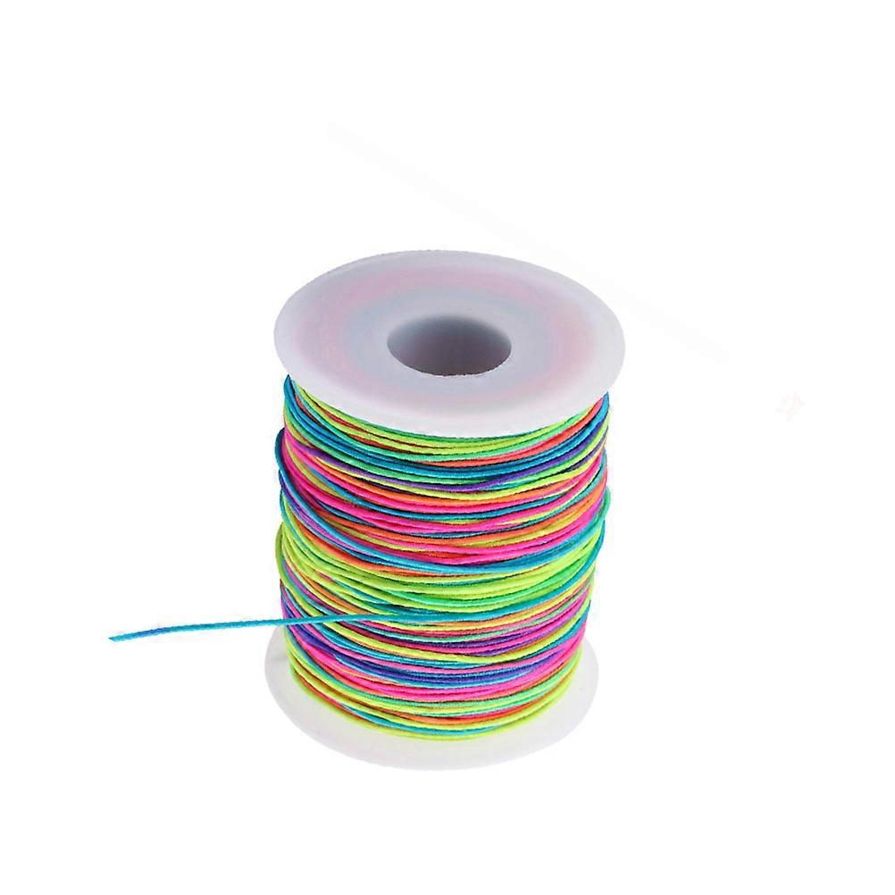 Jewellery String Polyester Elastic Cord For Diy Beading And Jewelry Making 85m Multi-Color 1 Roll