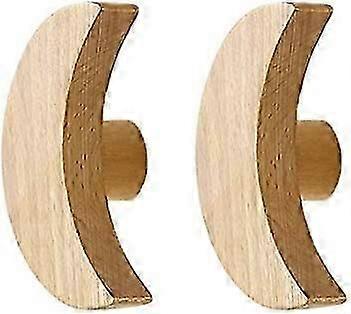 Barn Väggkrok Trä Väggkrok Vägghängande Klädhängare För Väska Handdukar Och Ytterkläder Skandinavisk Inredning (2 Pack)-Yogo