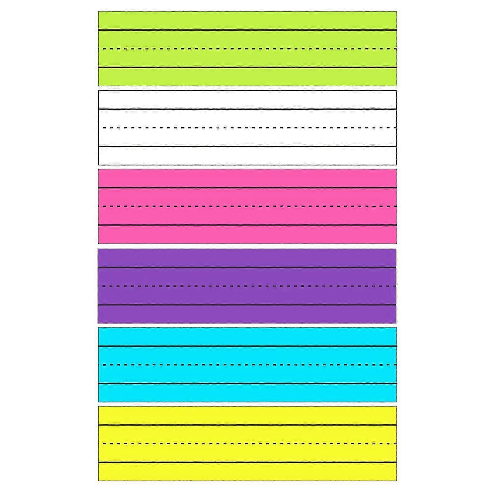 6Pcs Reusable Magnetic Sentence Strips, 12x3in Sentence Strips with Magnets, Classroom Learning Tool for School T